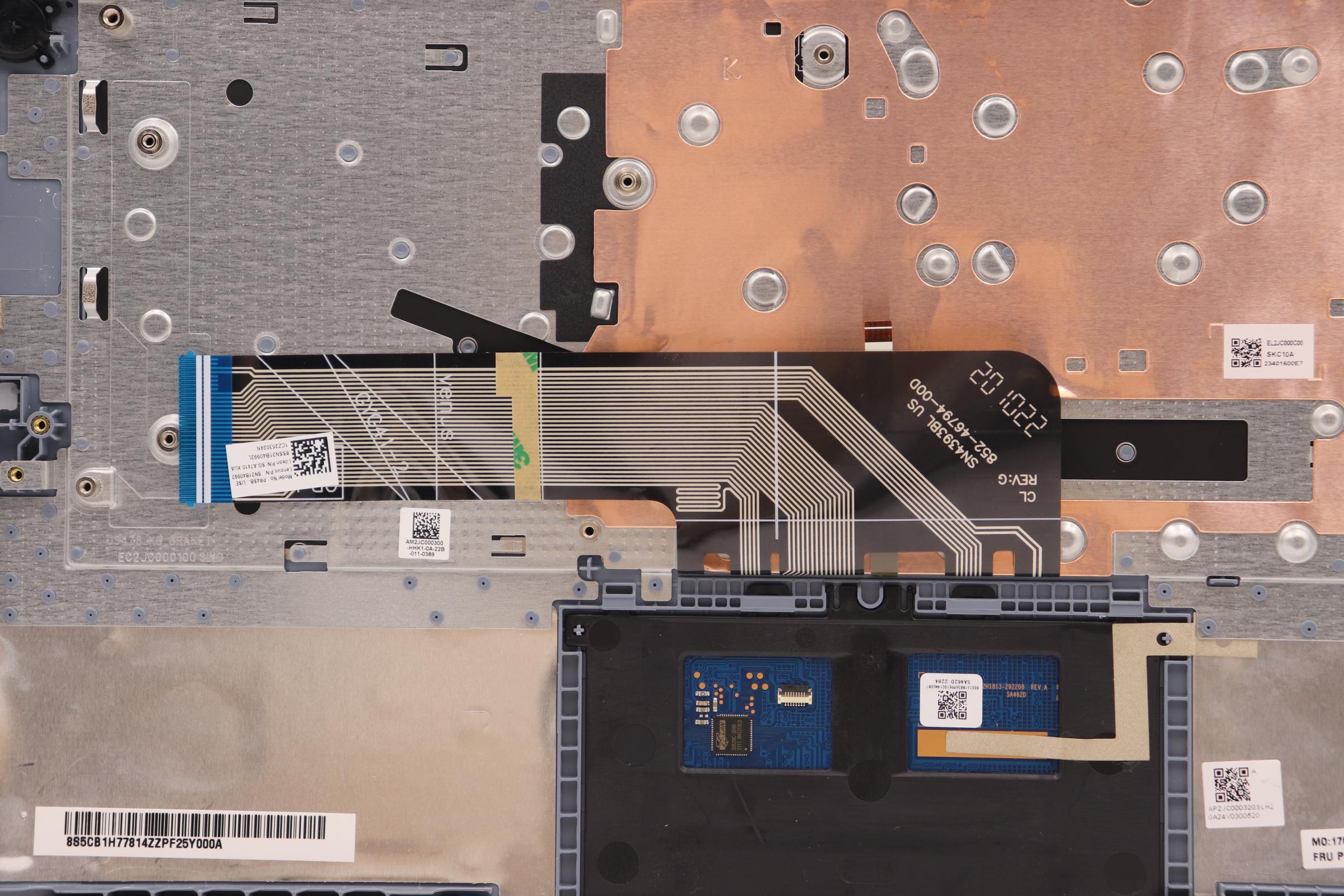 5CB1H77814 - Original Lenovo Keyboard with Upper Cover (Palmrest), English, 82RM MB_, Non Fingerprint, Backlight