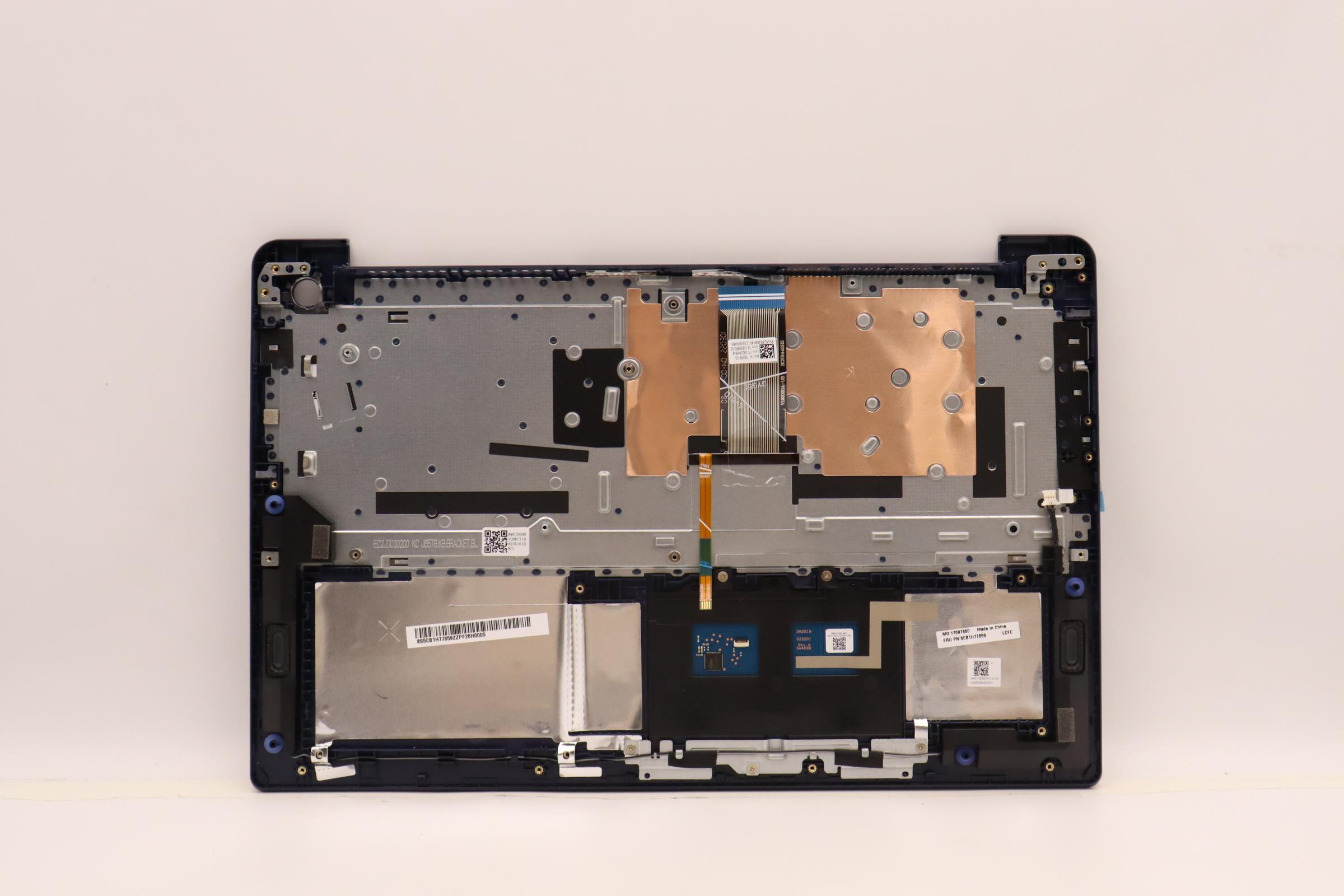 5CB1H77859 - Original Lenovo Keyboard with Upper Cover (Palmrest), English, Abyss Blue, Backlight, Fingerprint
