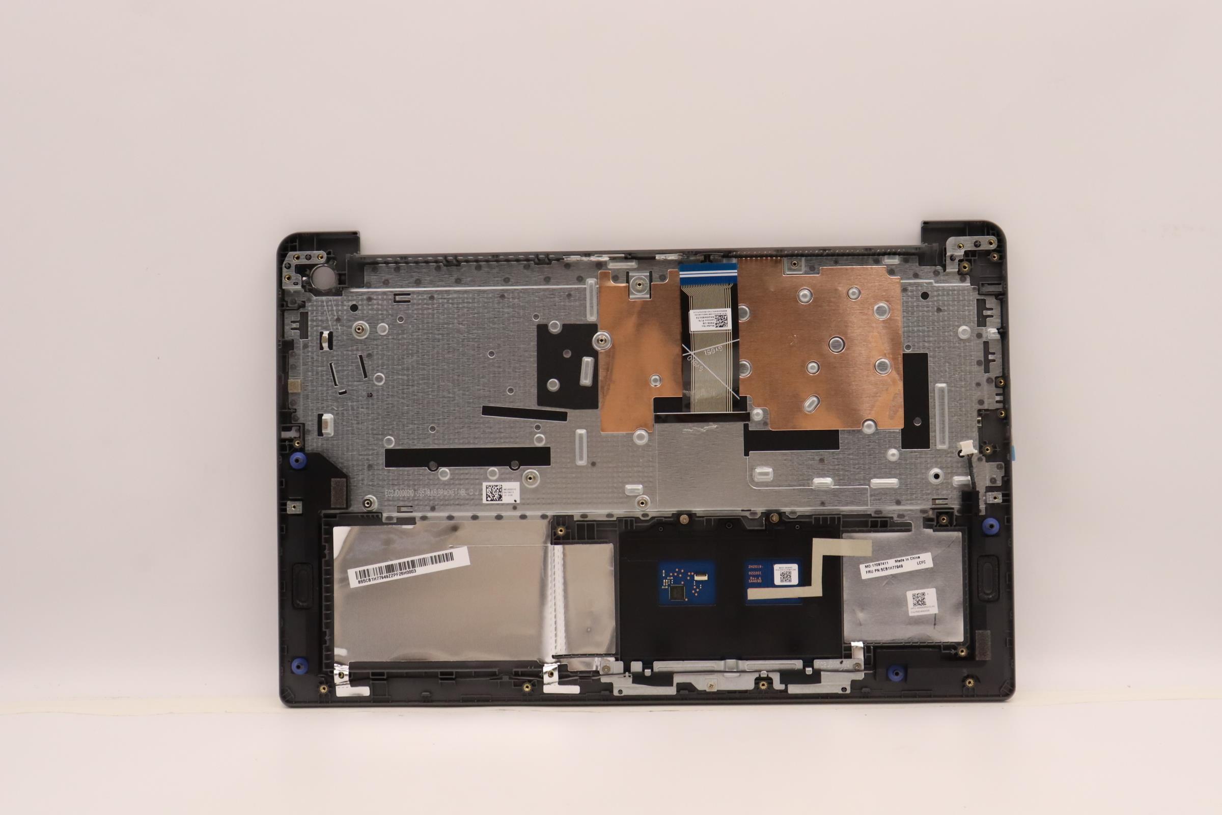 5CB1H77949 - Original Lenovo Keyboard with Upper Cover (Palmrest), English, Arctic Grey, Fingerprint