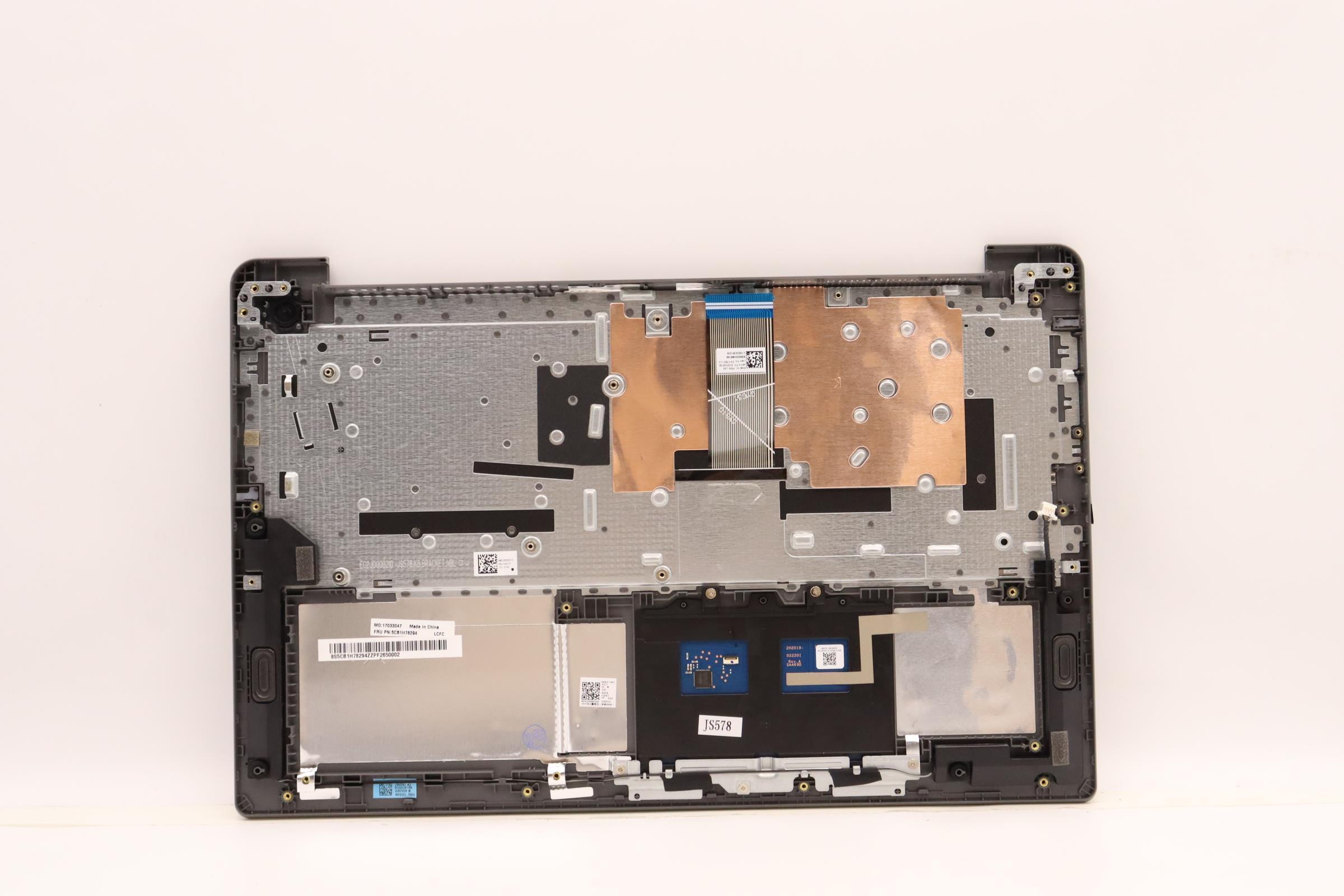 5CB1H78294 - Original Lenovo Keyboard with Upper Cover (Palmrest), English, Arctic Grey, Non_Fingerprint