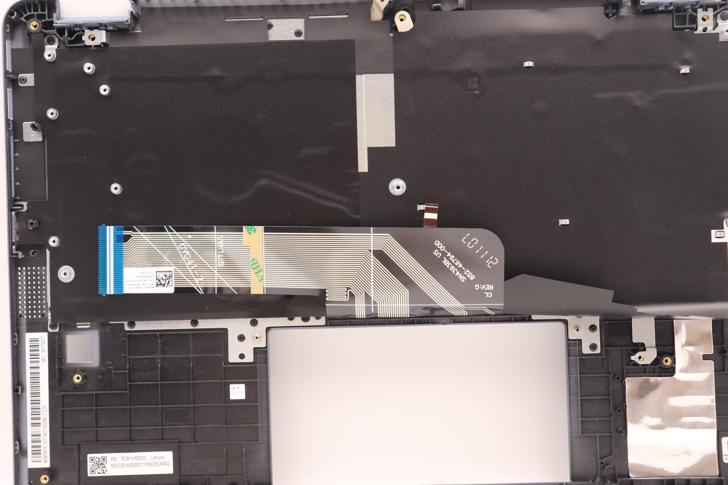 5CB1H80003 - Original Lenovo Keyboard with Upper Cover (Palmrest), English, Backlight