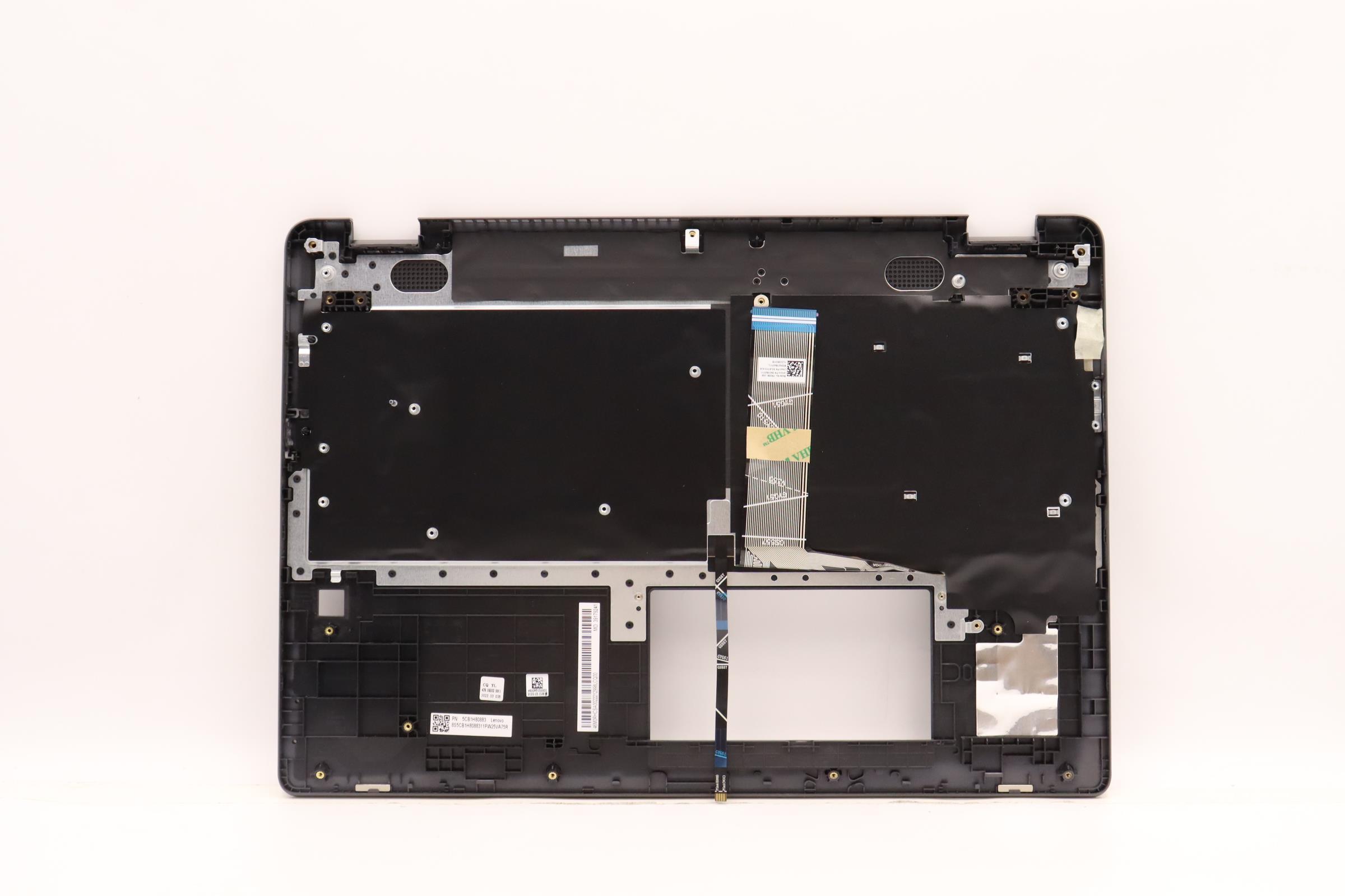 5CB1H80883 - Original Lenovo Keyboard with Upper Cover (Palmrest), English, Slate Grey, Backlight