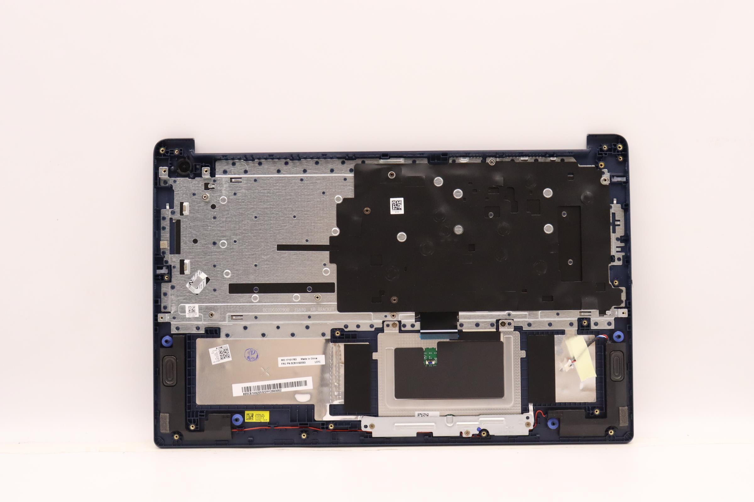 5CB1H92053 - Original Lenovo Keyboard with Palmrest (Cover), English, Abyss Blue, Non_Backlight, Non_Fingerprint, 82QD