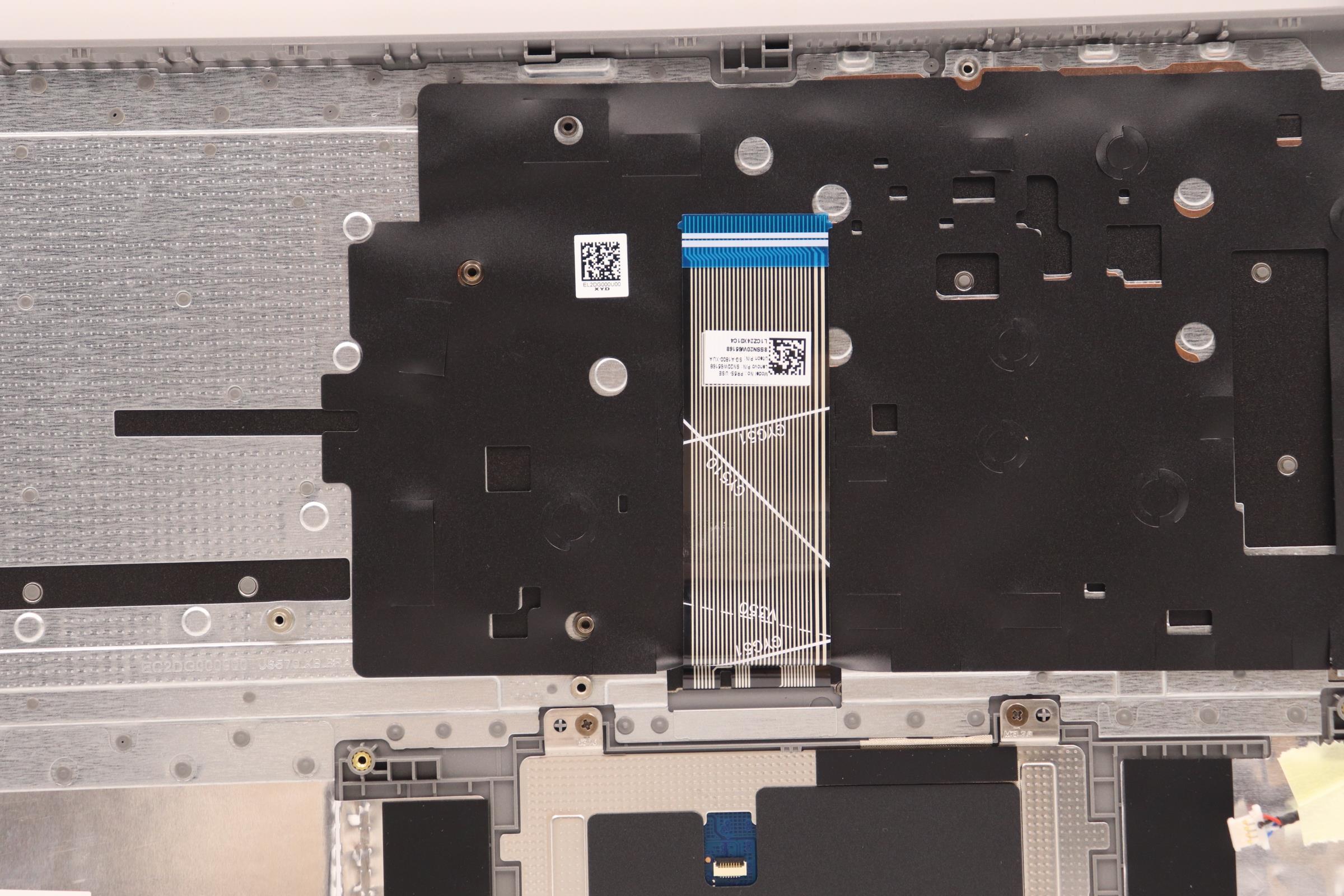 5CB1H92084 - Original Lenovo Keyboard with Palmrest (Cover), English, Cloud Grey, Non_Backlight, Non_Fingerprint, 82QD