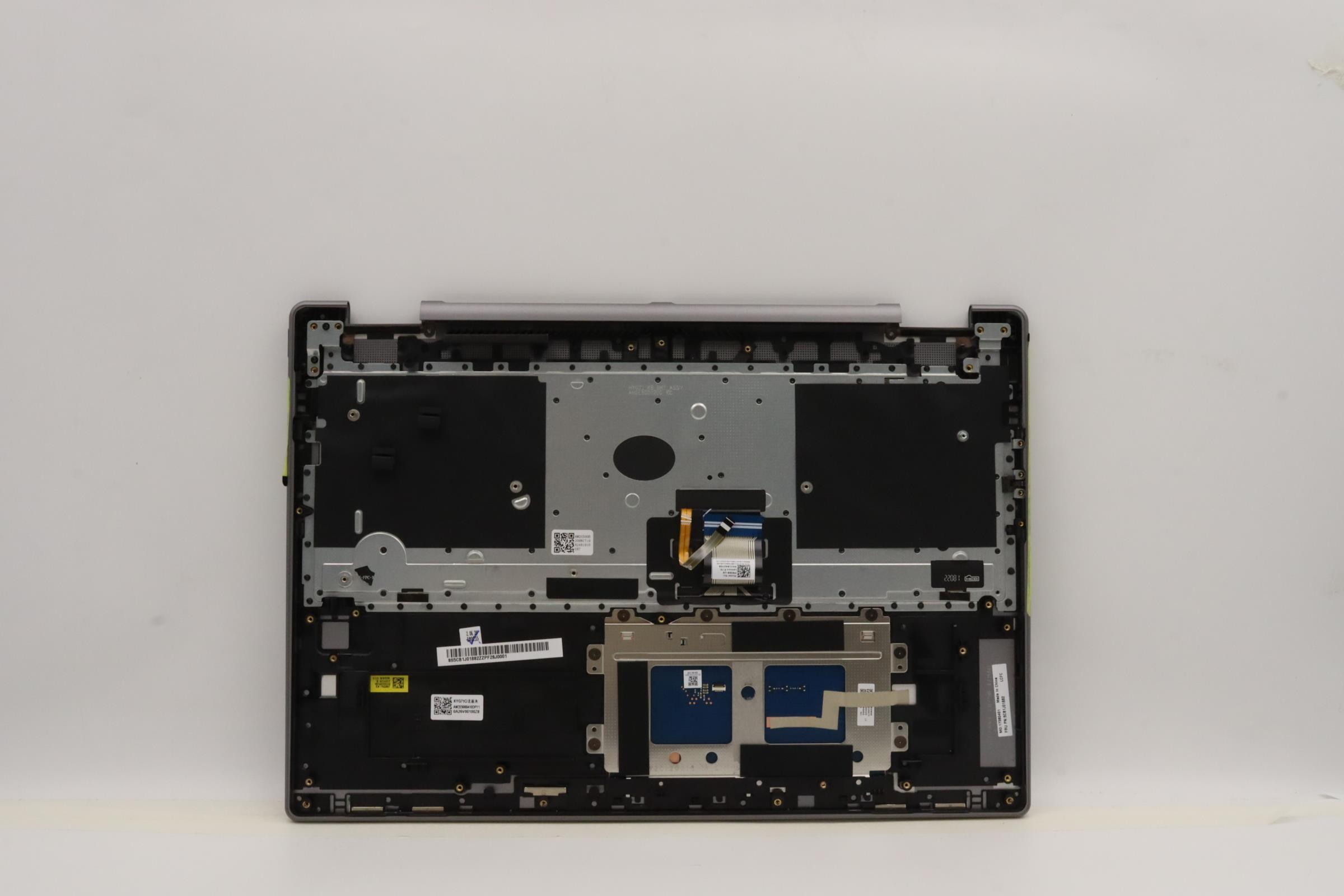 5CB1J01882 - Original Lenovo Keyboard with Upper Cover (Palmrest), English, 82QG, Non Fingerprint, Arctic Grey