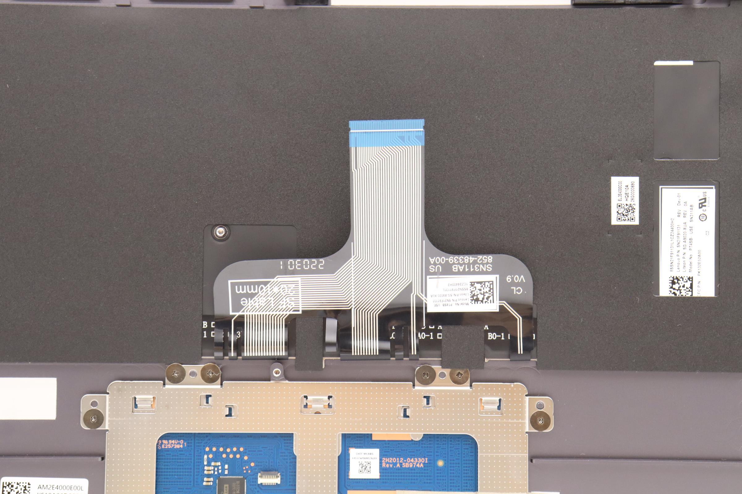 5CB1J02482 - Original Lenovo Keyboard with Palmrest (Cover), English, Storm Grey, Non_Fingerprint, 82QE