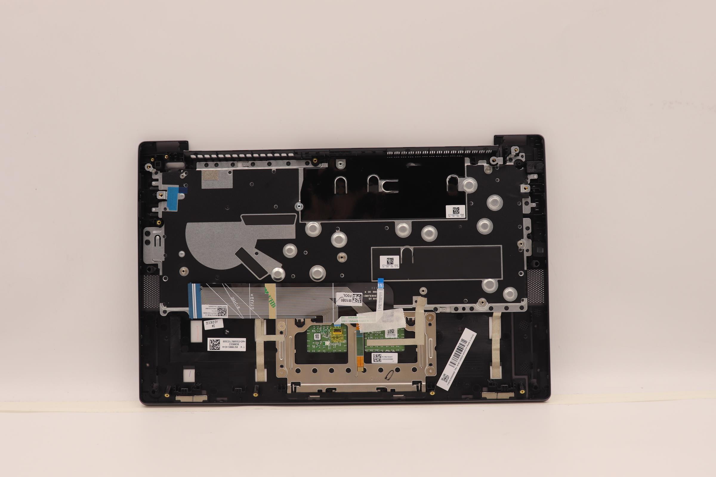 5CB1J08520 - Original Lenovo Keyboard with Upper Cover (Palmrest), English, Storm Grey, Backlight, Fingerprint