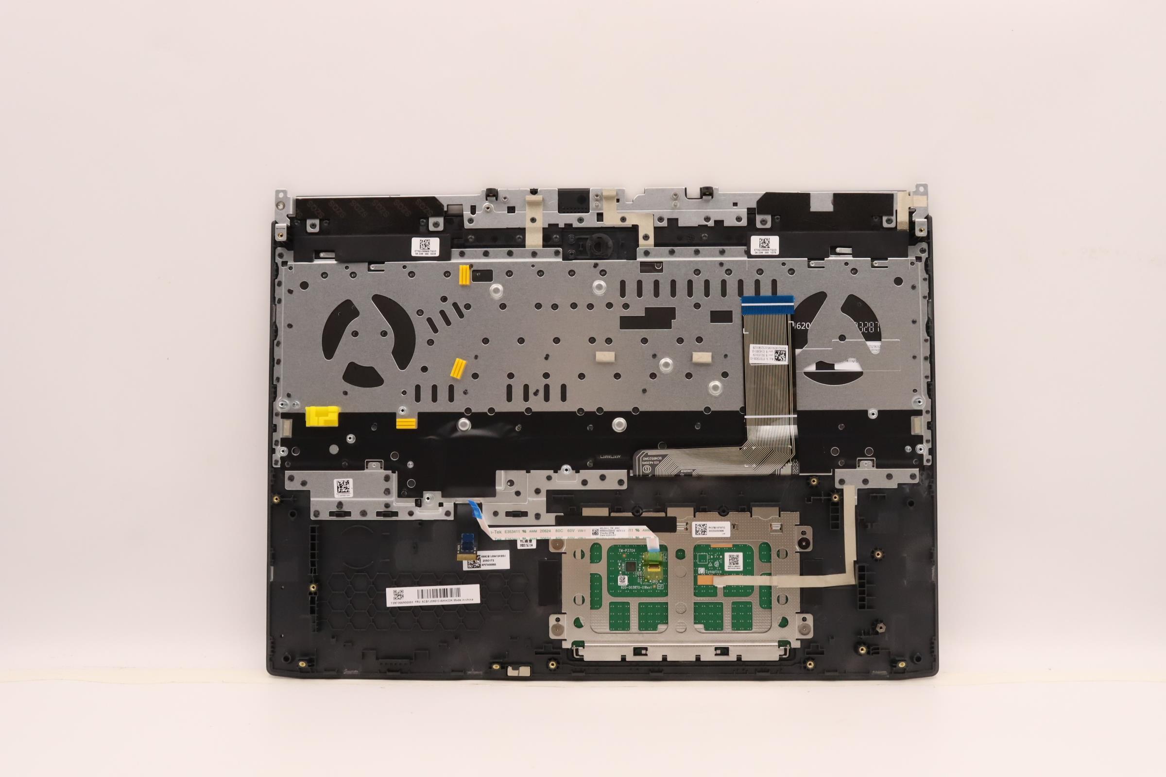 5CB1J09513 - Original Lenovo Keyboard with Upper Cover (Palmrest), English, 82SA, RGB BLA