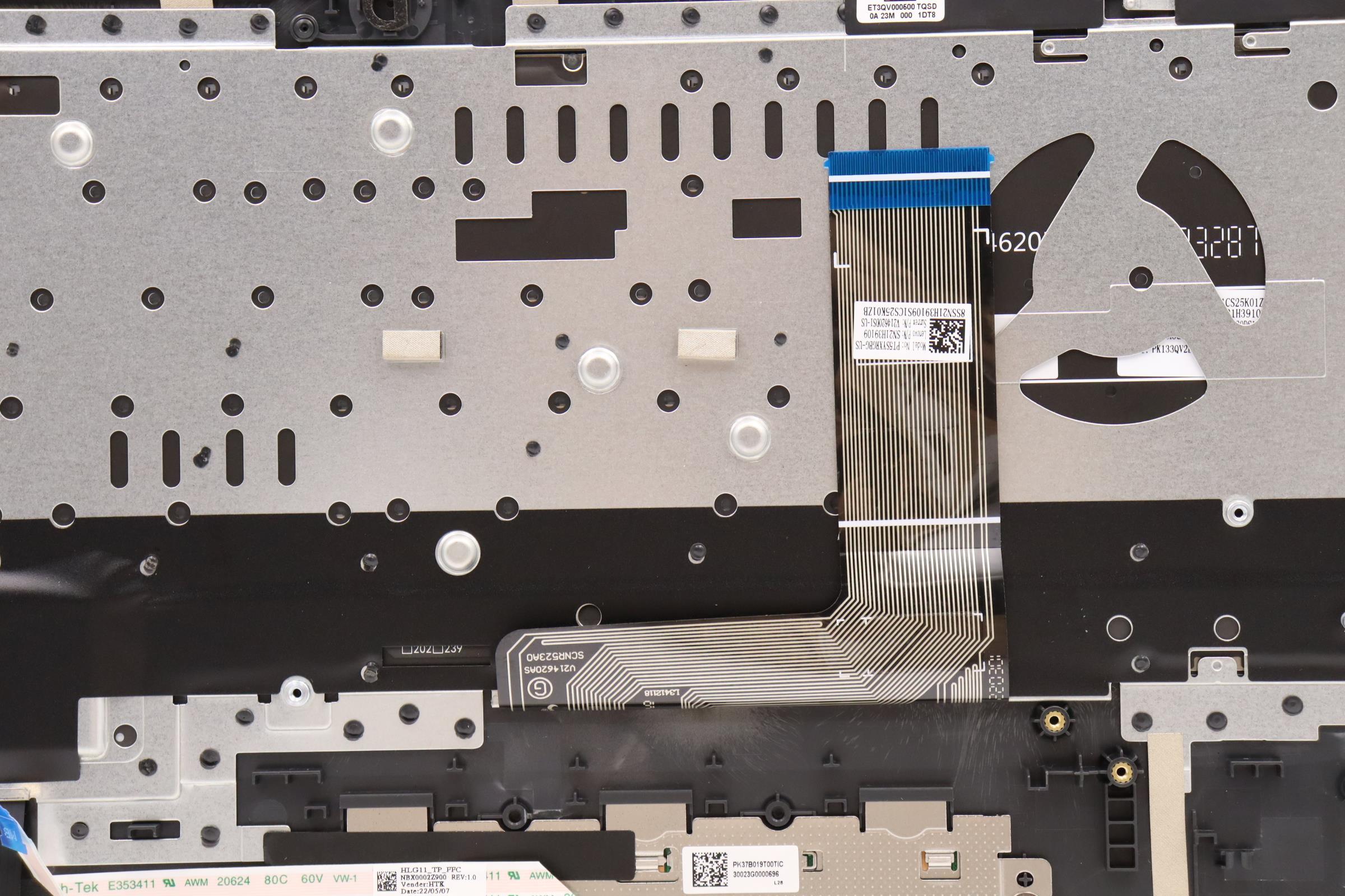 5CB1J09513 - Original Lenovo Keyboard with Upper Cover (Palmrest), English, 82SA, RGB BLA