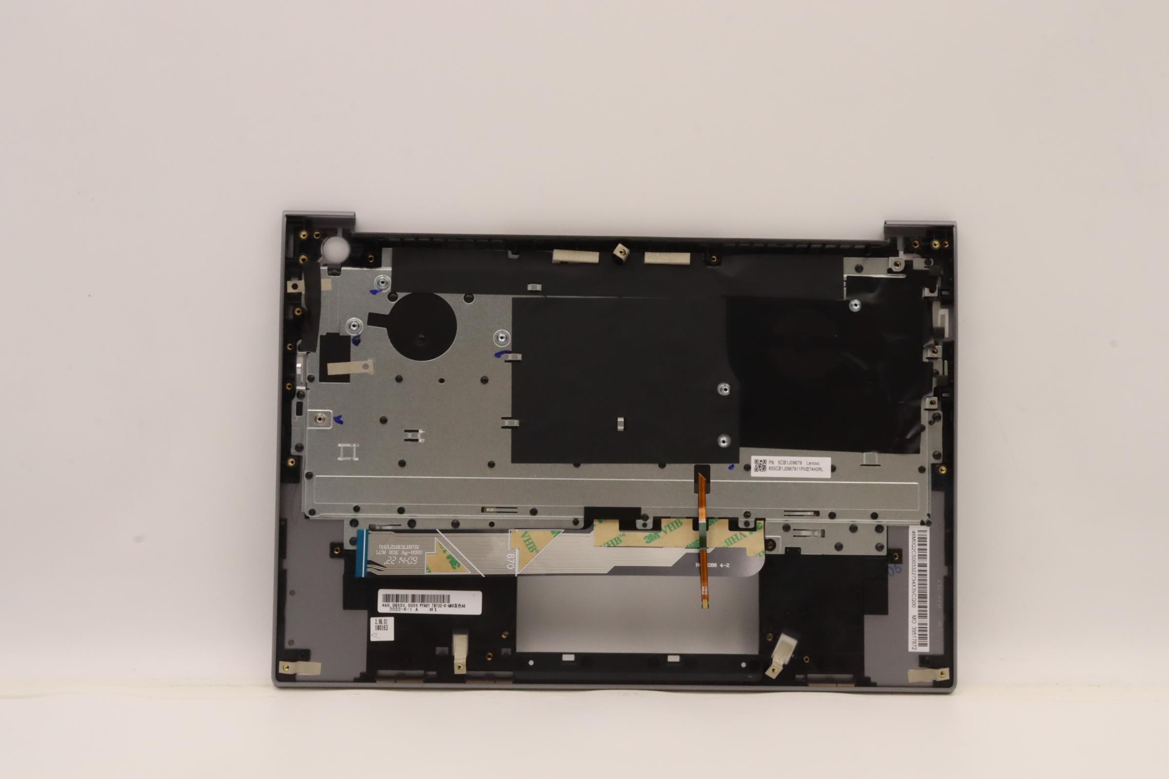 5CB1J09679 - Original Lenovo Keyboard with Palmrest (Cover), English, Arctic Grey, Backlight, 21AS