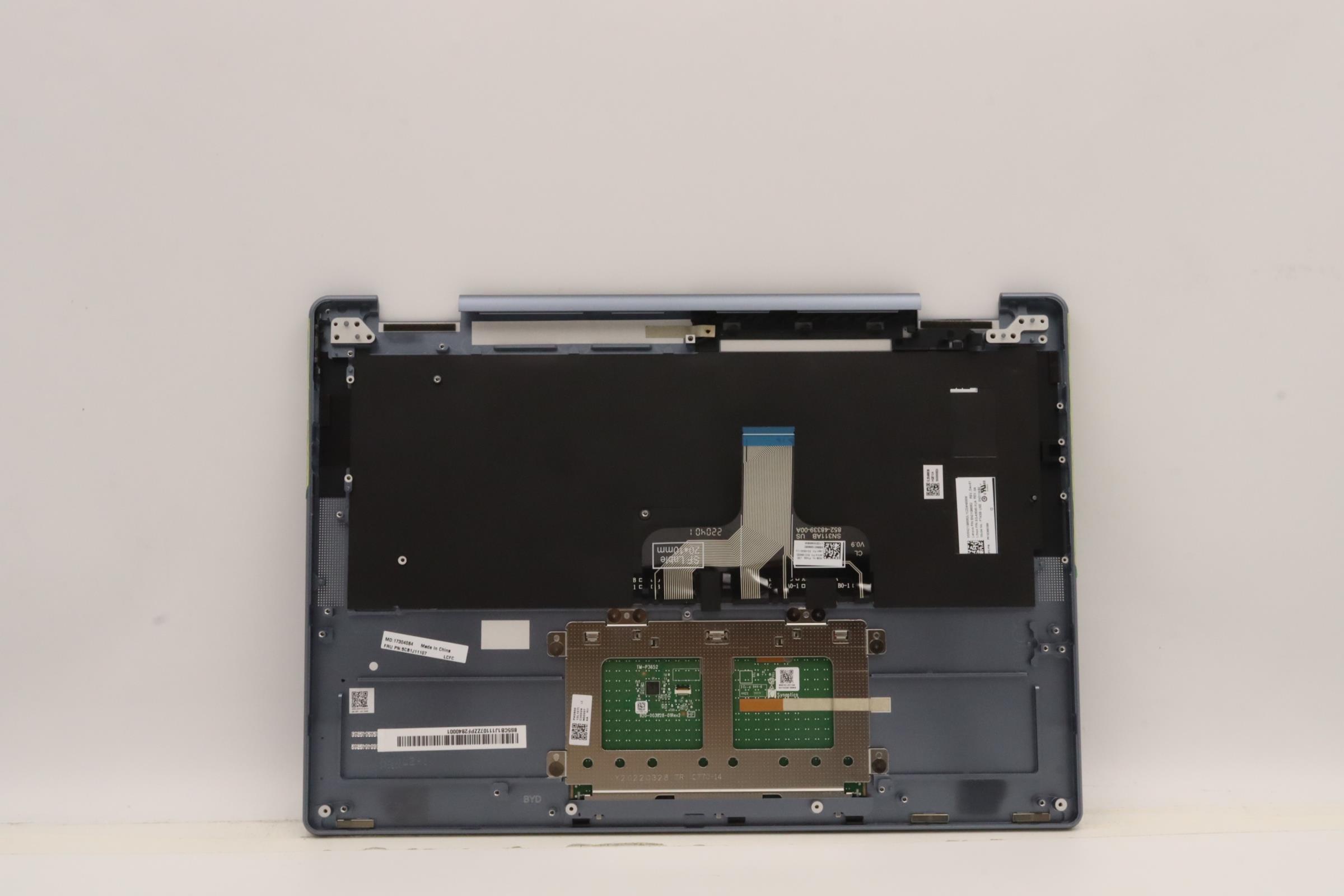 5CB1J11107 - Original Lenovo Keyboard with Palmrest (Cover), English, Non_Fingerprint, 82QF