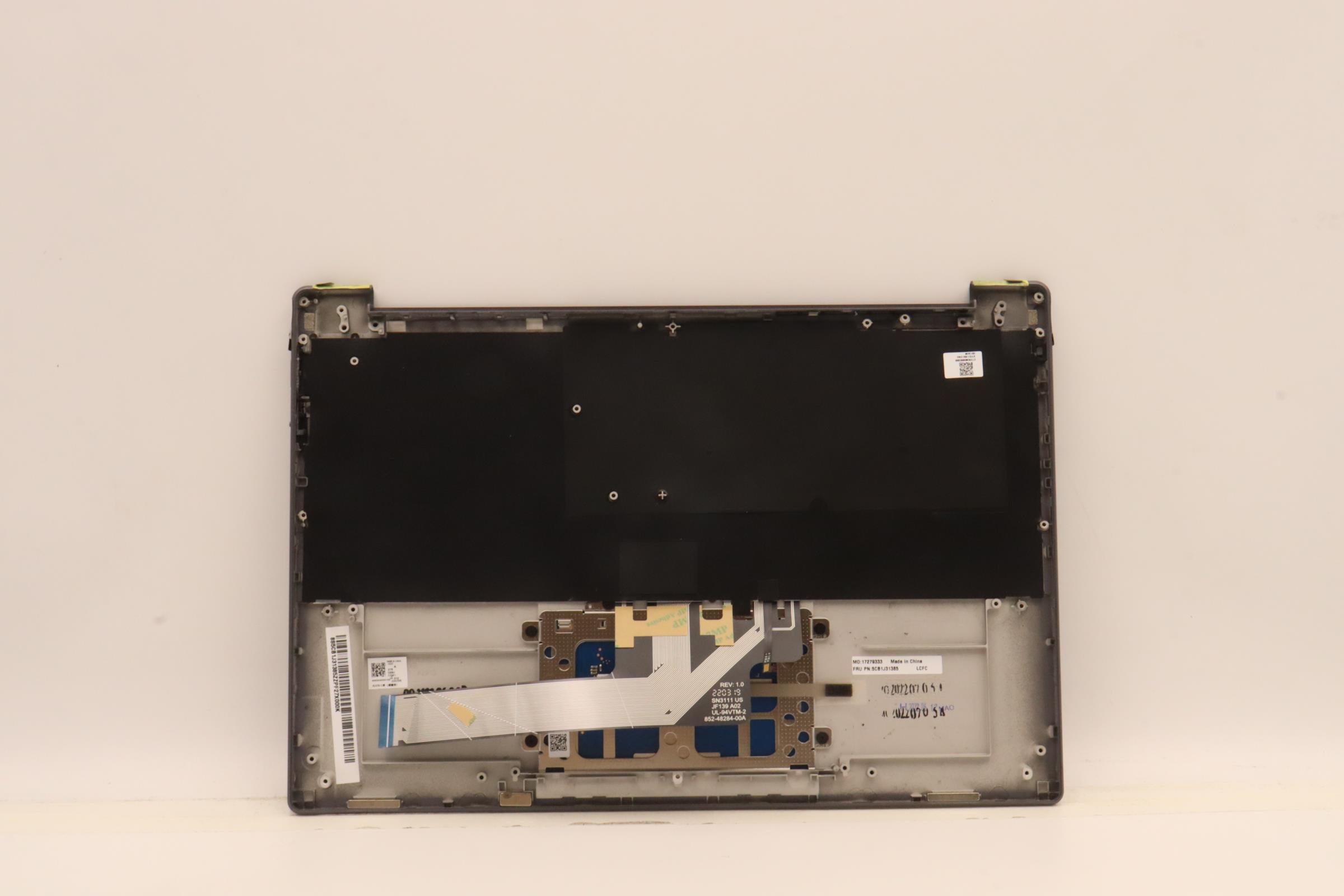 5CB1J31385 - Original Lenovo Keyboard with Palmrest (Cover), English, Slate Grey, 82U9