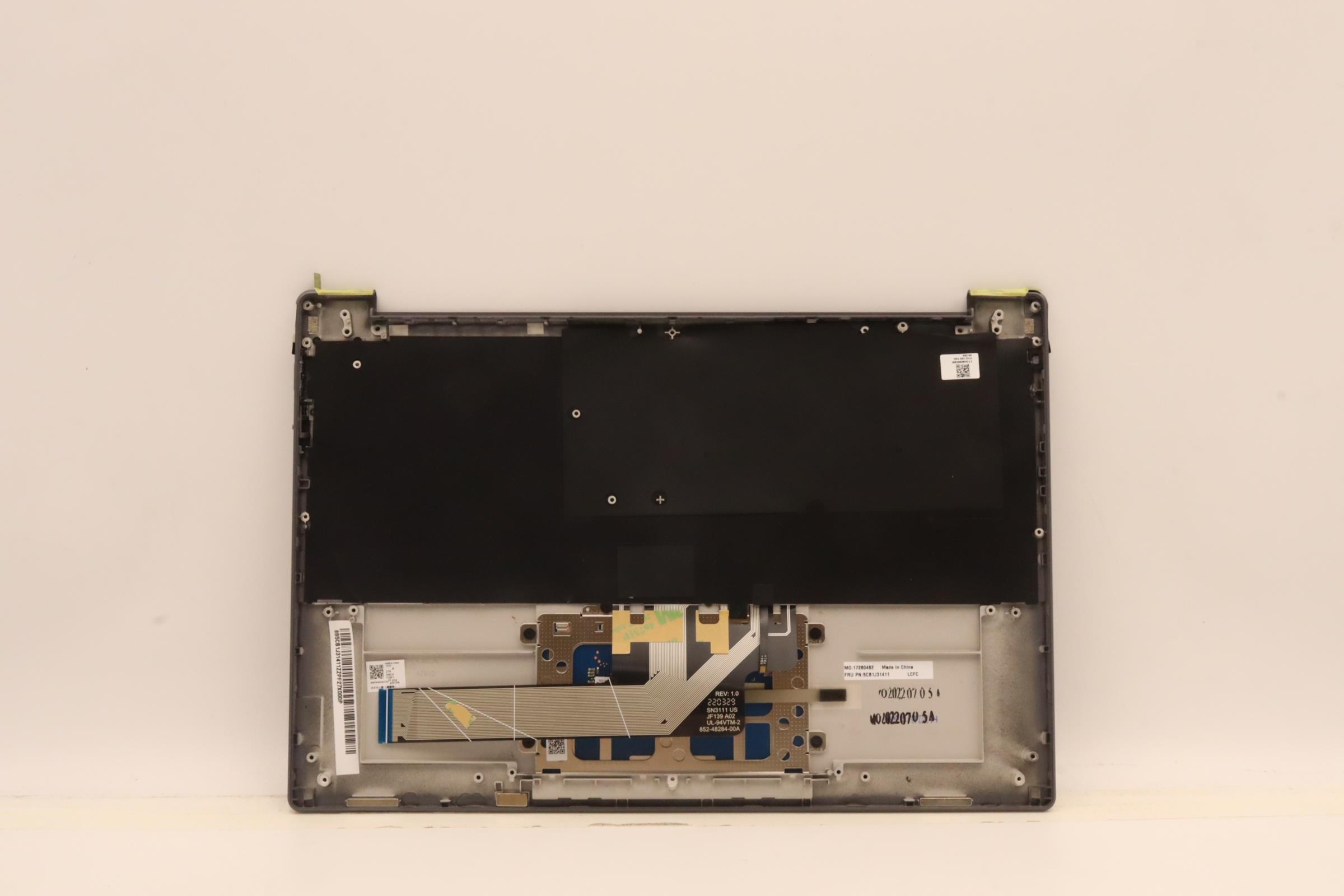 5CB1J31411 - Original Lenovo Keyboard with Palmrest (Cover), English, Slate Grey, Non_Backlight, 82U9
