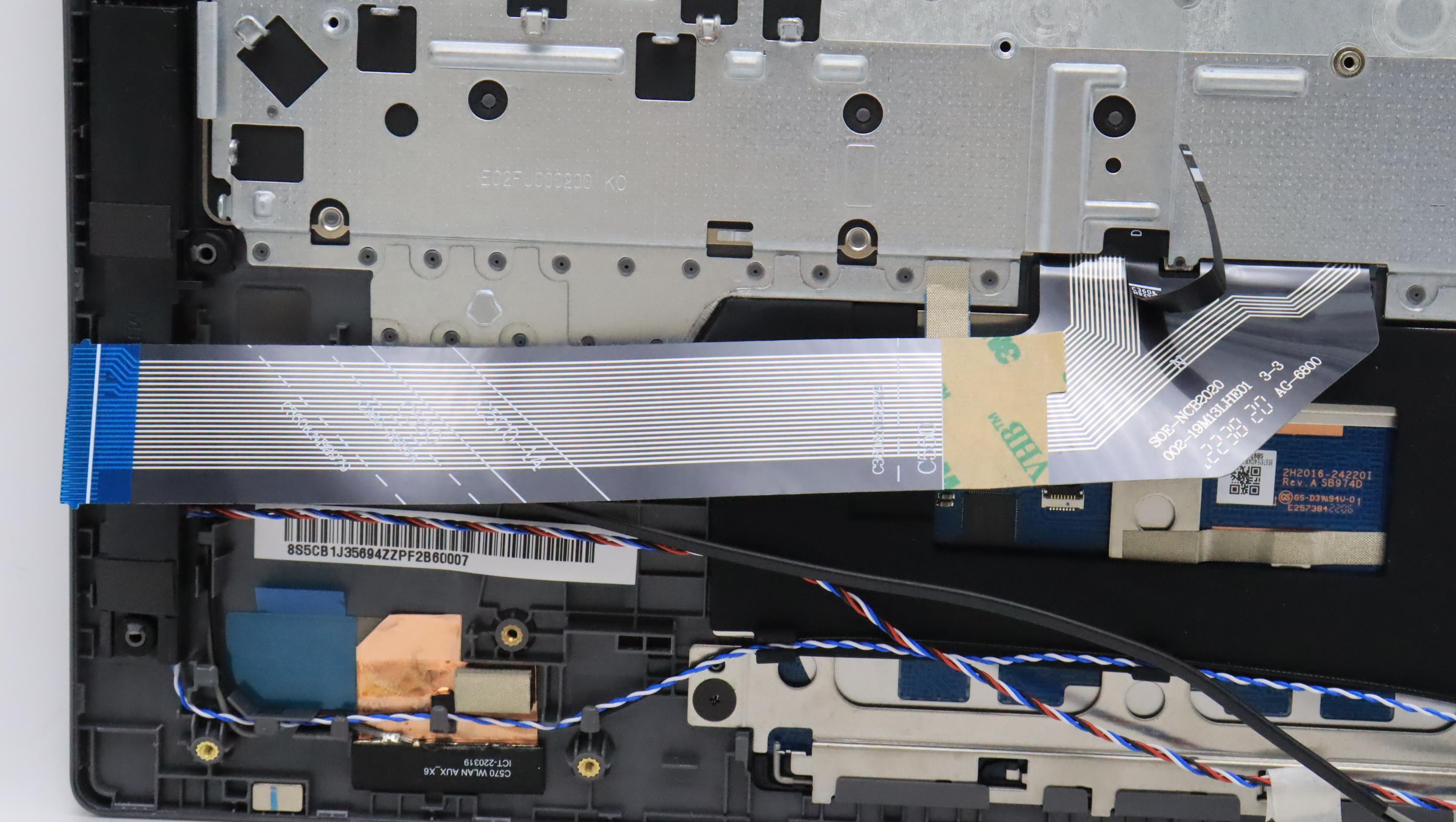 5CB1J35694 - Original Lenovo Keyboard with Upper Cover (Palmrest), English, 82T5 STGY, Fingerprint, Backlight