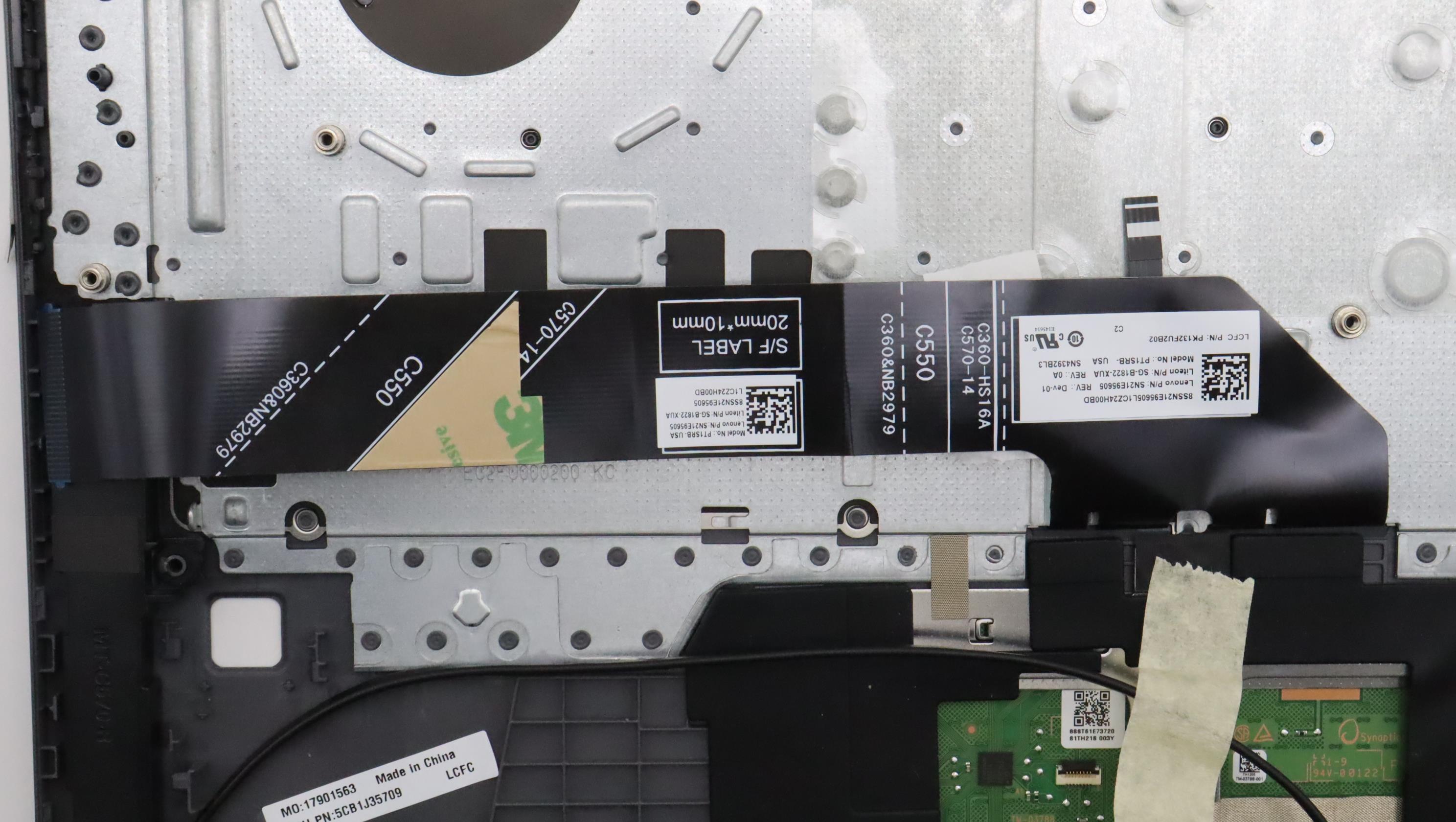 5CB1J35709 - Original Lenovo Keyboard with Upper Cover (Palmrest), English, 82T5, STGY, Fingerprint, Backlight