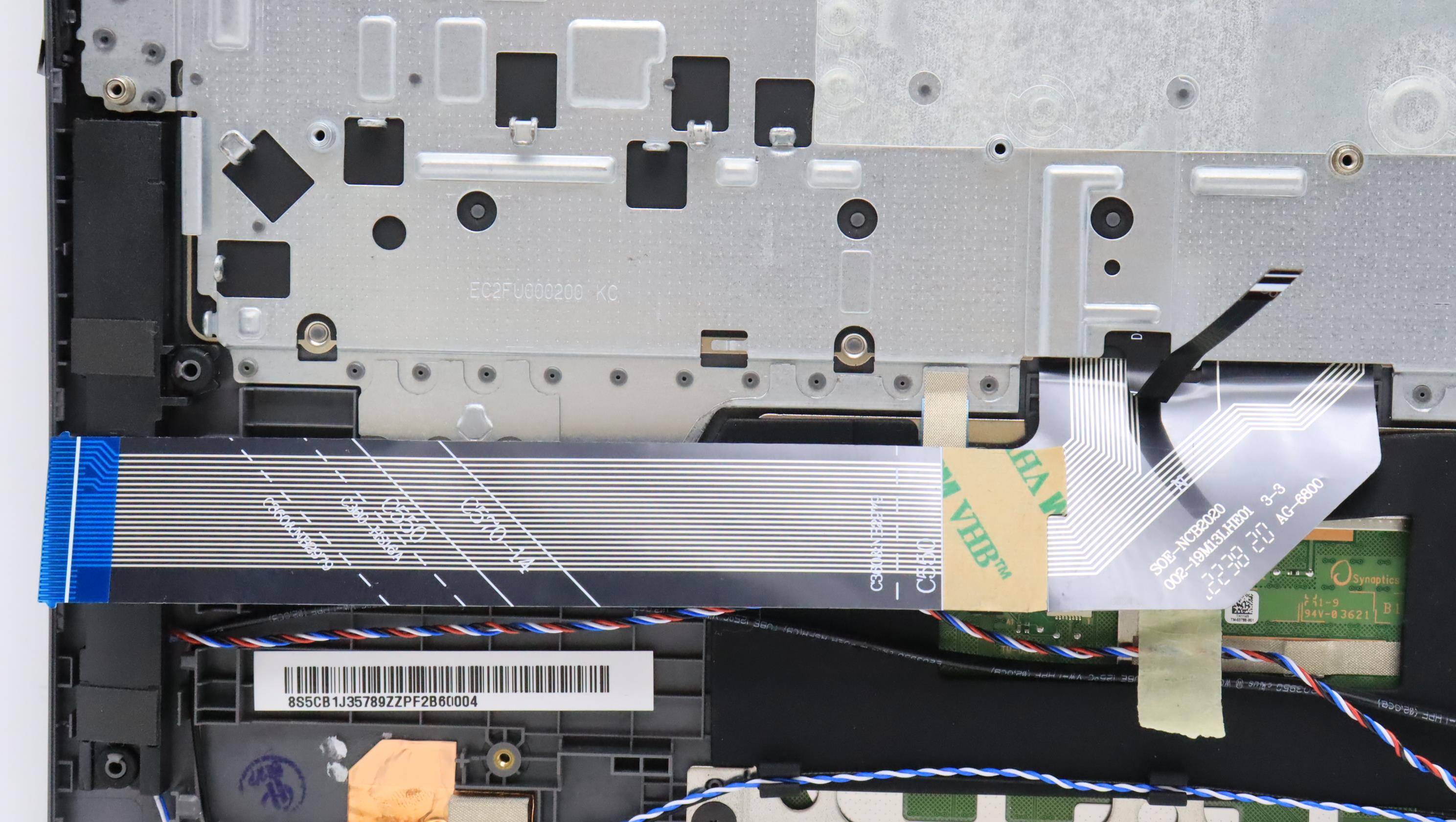 5CB1J35789 - Original Lenovo Keyboard with Upper Cover (Palmrest), English, 82T5 STGY, Non Fingerprint, Backlight