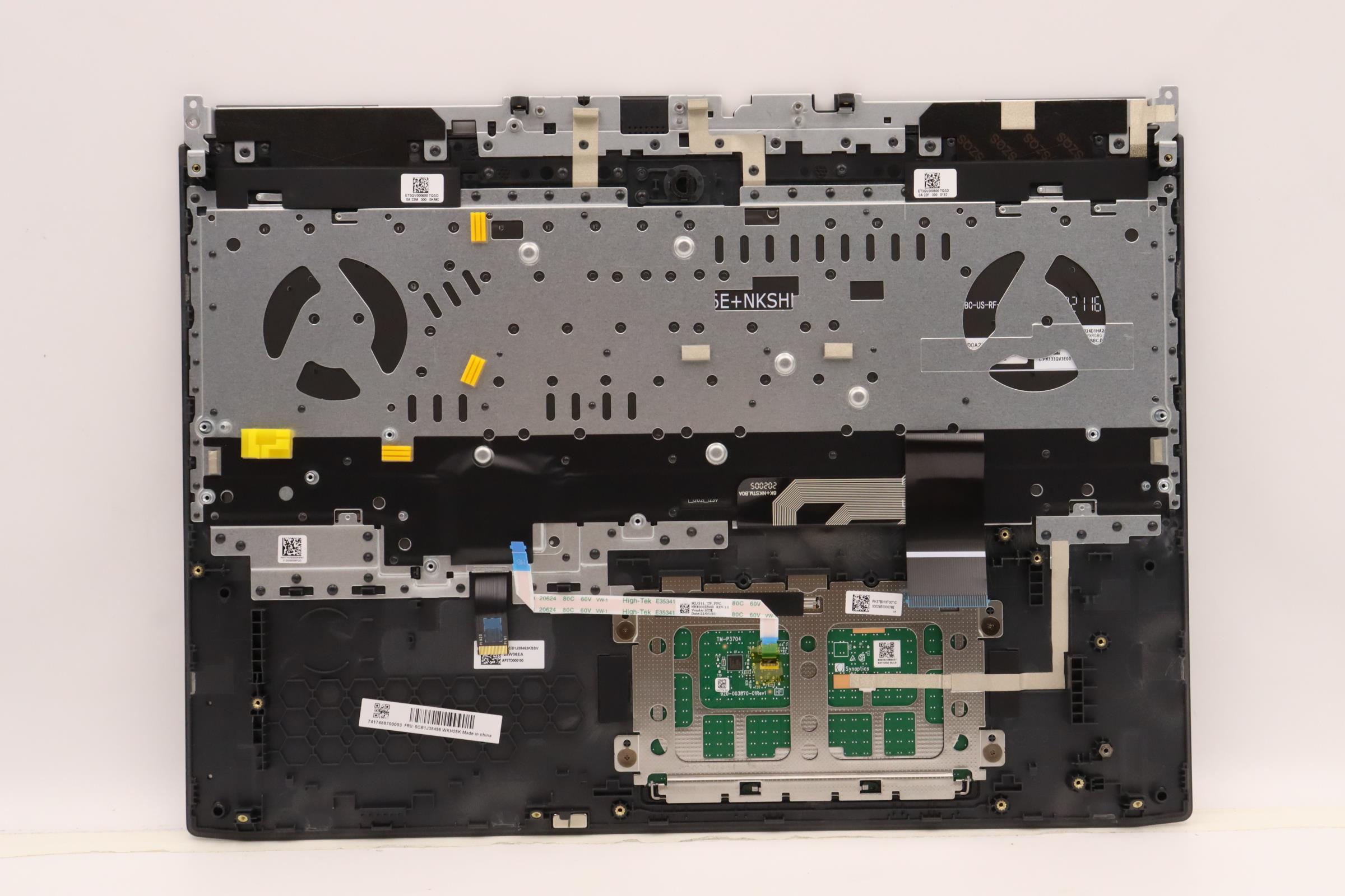 5CB1J38495 - Original Lenovo Keyboard with Upper Cover (Palmrest), English, 82SC, RGB BLA