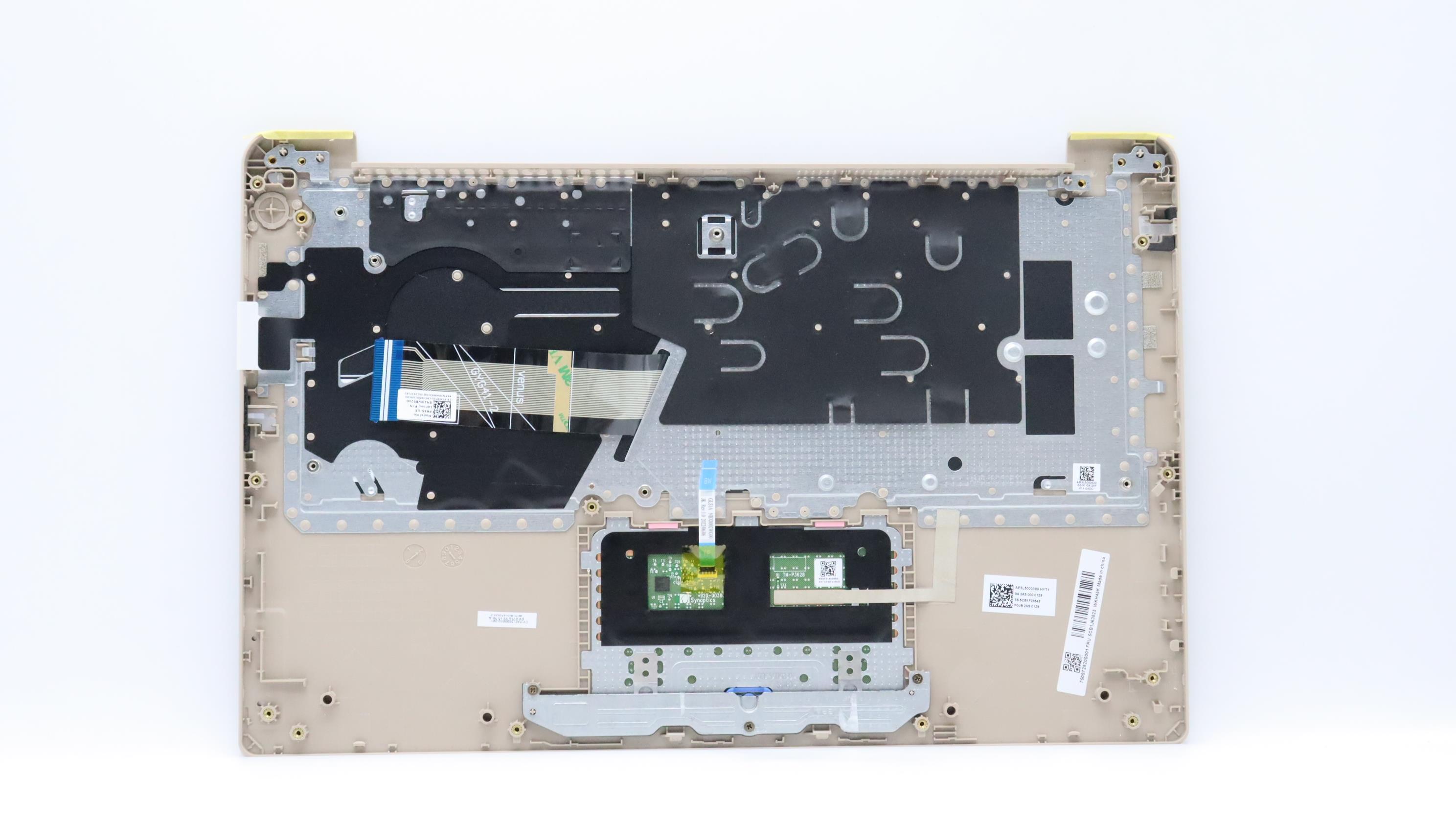 5CB1J63823 - Original Lenovo Keyboard with Upper Cover (Palmrest), English, 82VF, Non Fingerprint, SAND