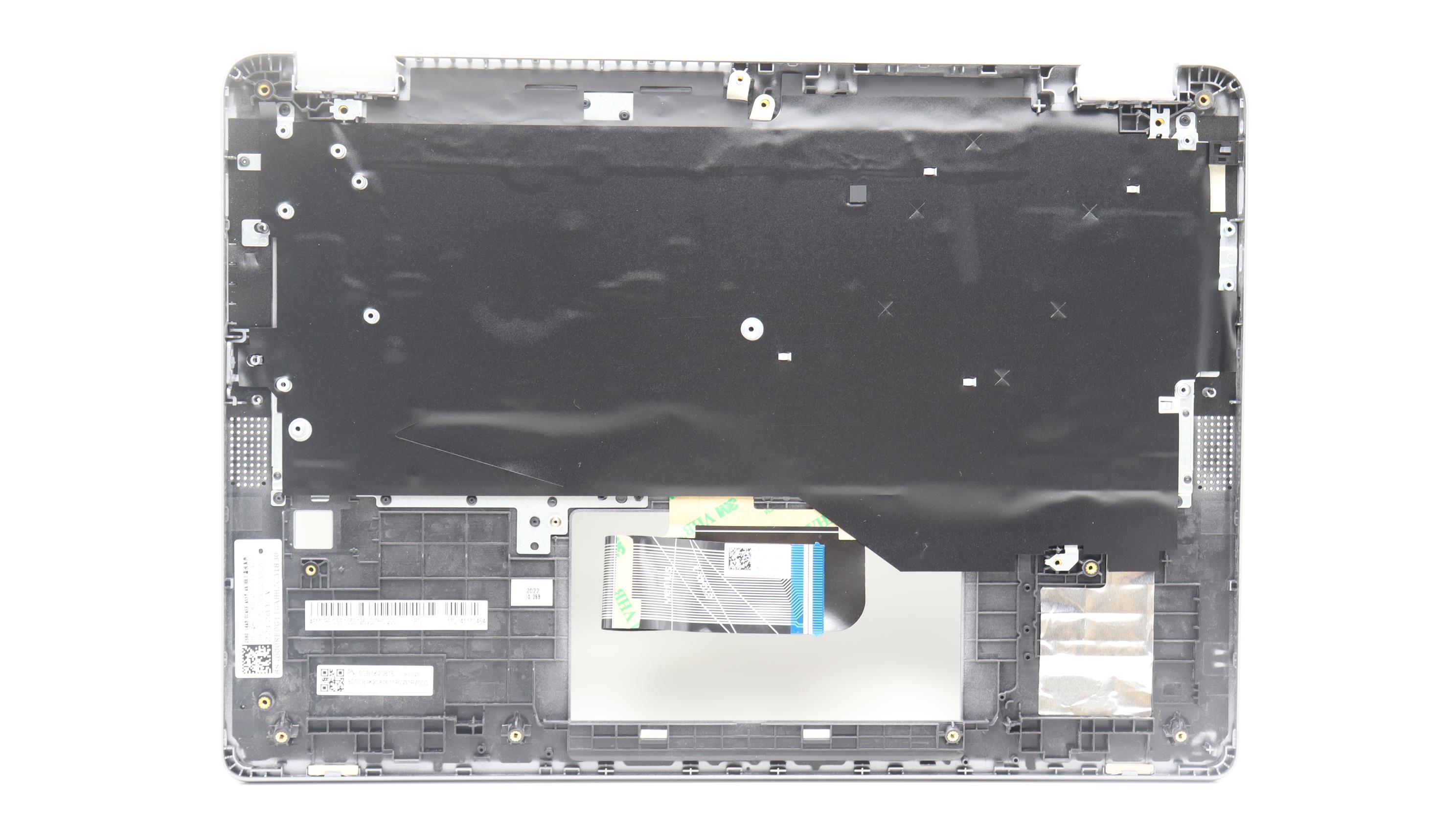 5CB1K20816 - Original Lenovo Keyboard with Upper Cover (Palmrest), English, 82XX, Arctic Grey