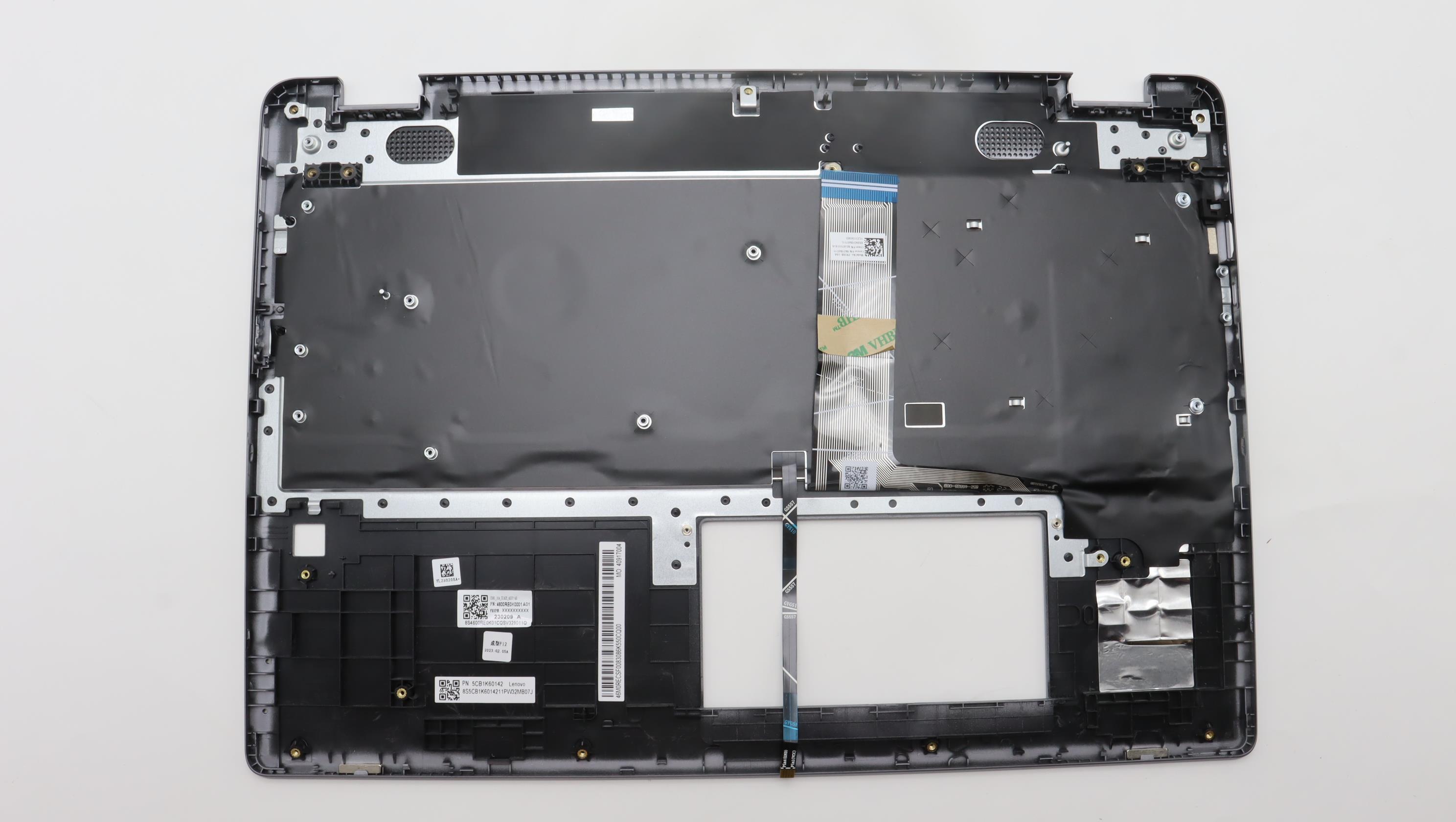 5CB1K60142 - Original Lenovo Keyboard with Palmrest (Cover), English, Arctic Grey, Backlight, 82XY