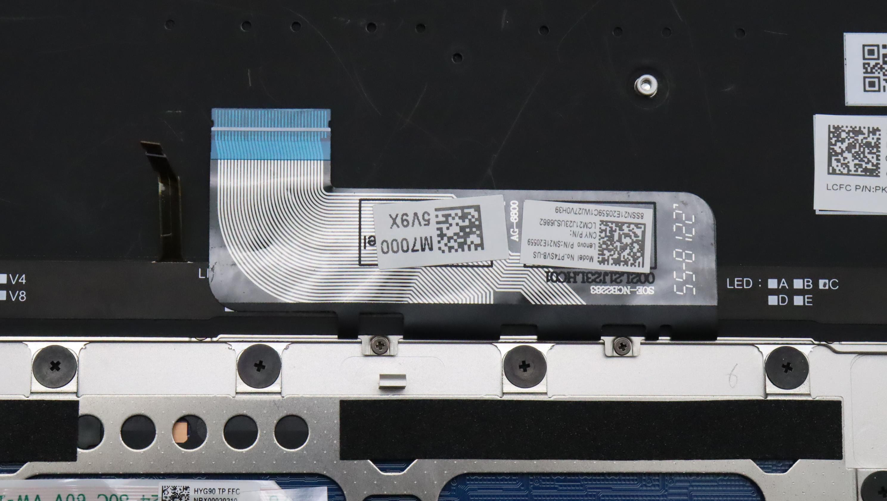 5CB1K62463 - Original Lenovo Keyboard with Upper Cover (Palmrest), English, 83B1, OAT