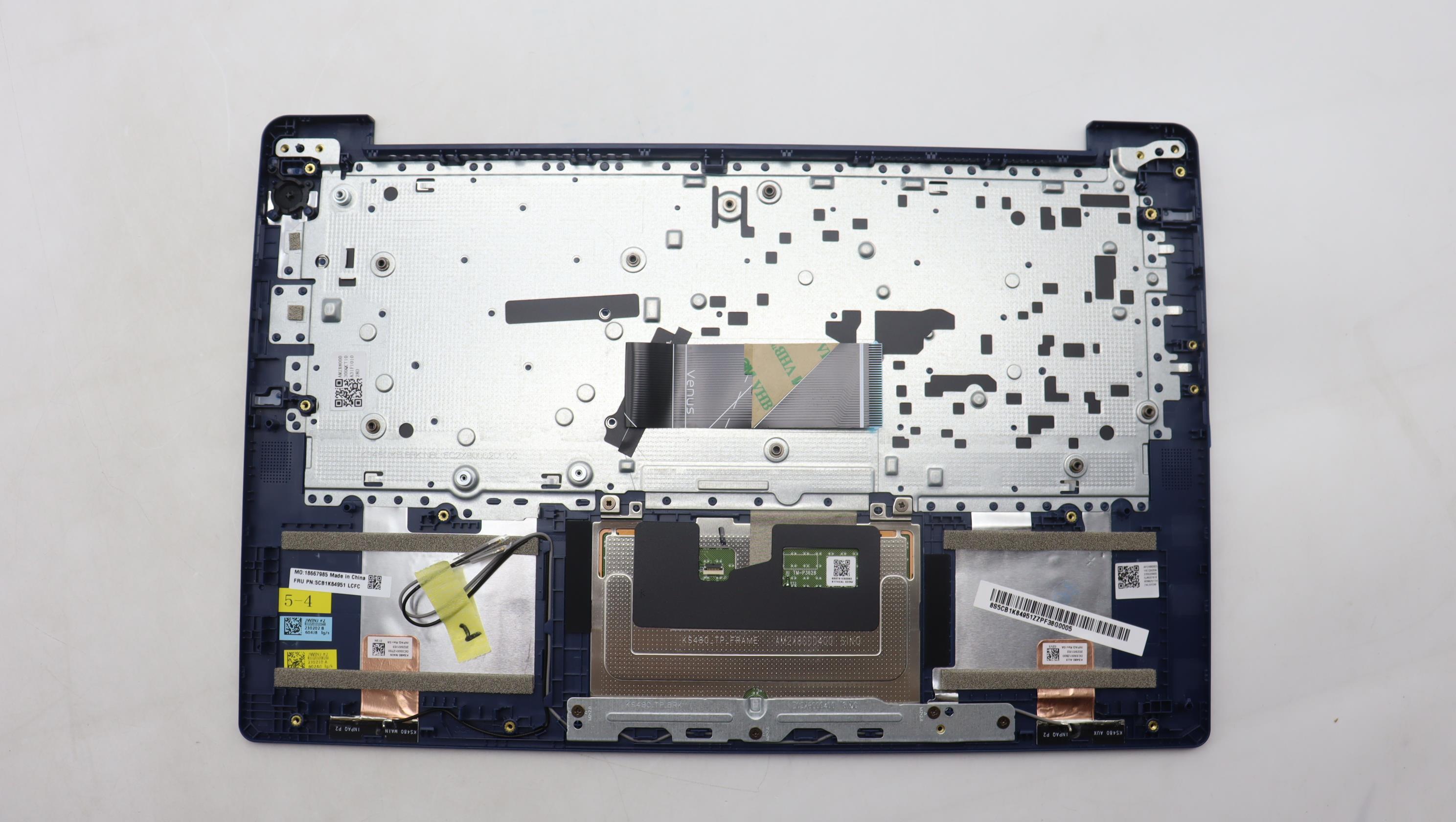 5CB1K84951 - Original Lenovo Keyboard with Upper Cover (Palmrest), English, 82XA, Non Fingerprint, AB