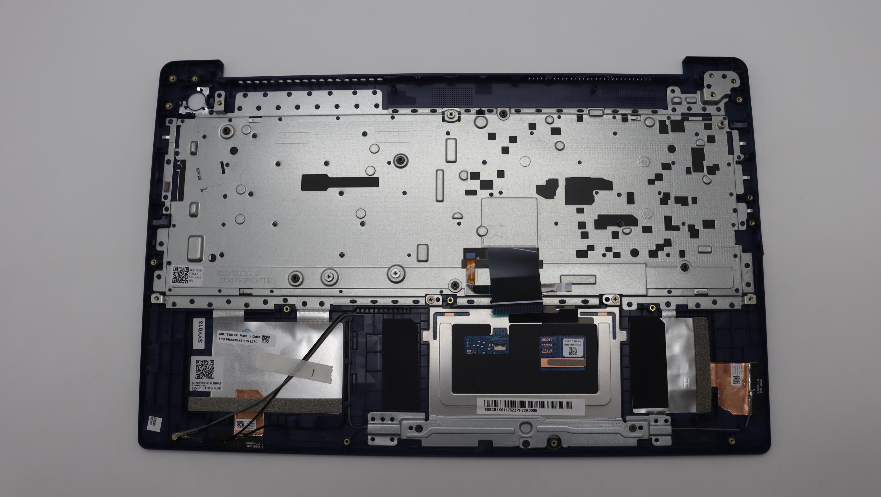 5CB1K91175 - Original Lenovo Keyboard with Upper Cover (Palmrest), English, 82XB AB, Fingerprint, Backlight