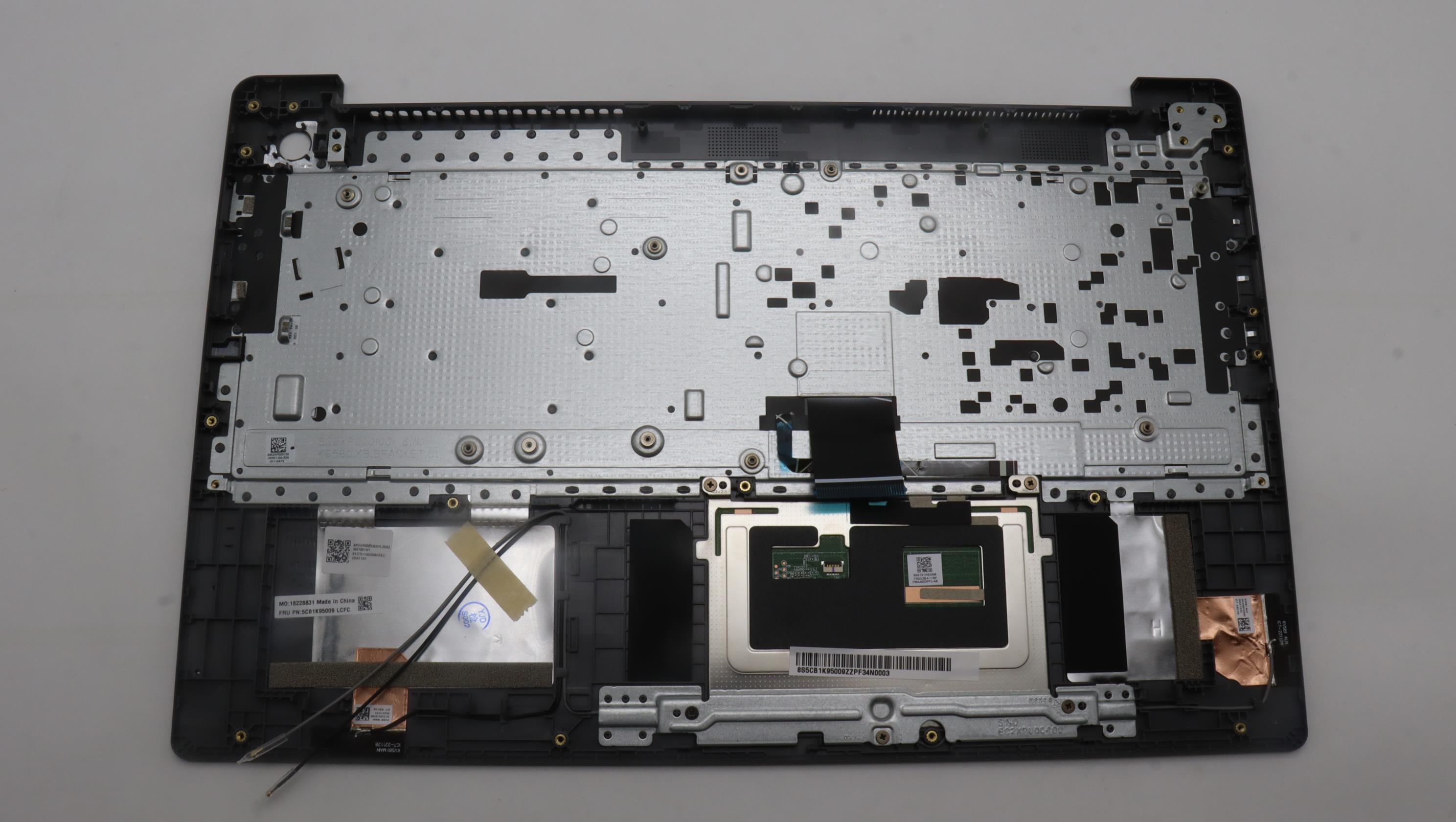 5CB1K95009 - Original Lenovo Keyboard with Upper Cover (Palmrest), English, 82XB, Arctic Grey, Fingerprint, Backlight