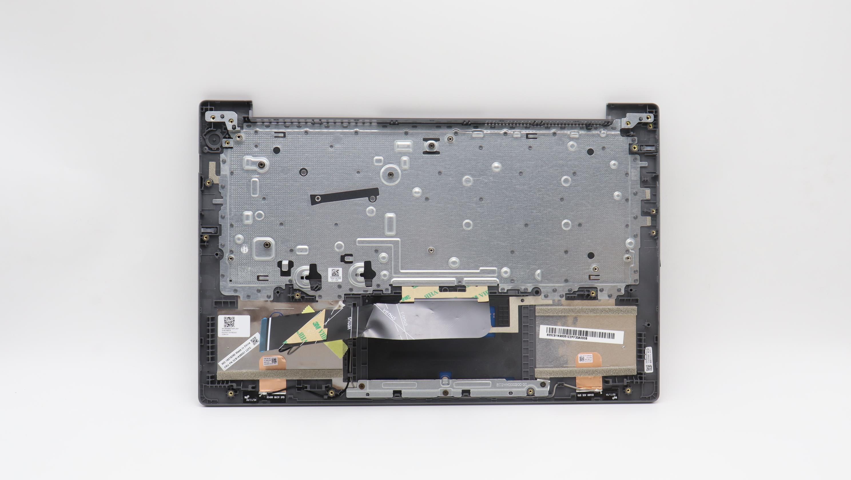 5CB1K98051 - Original Lenovo Keyboard with Upper Cover (Palmrest), English, 82YT, Non Fingerprint, Arctic Grey
