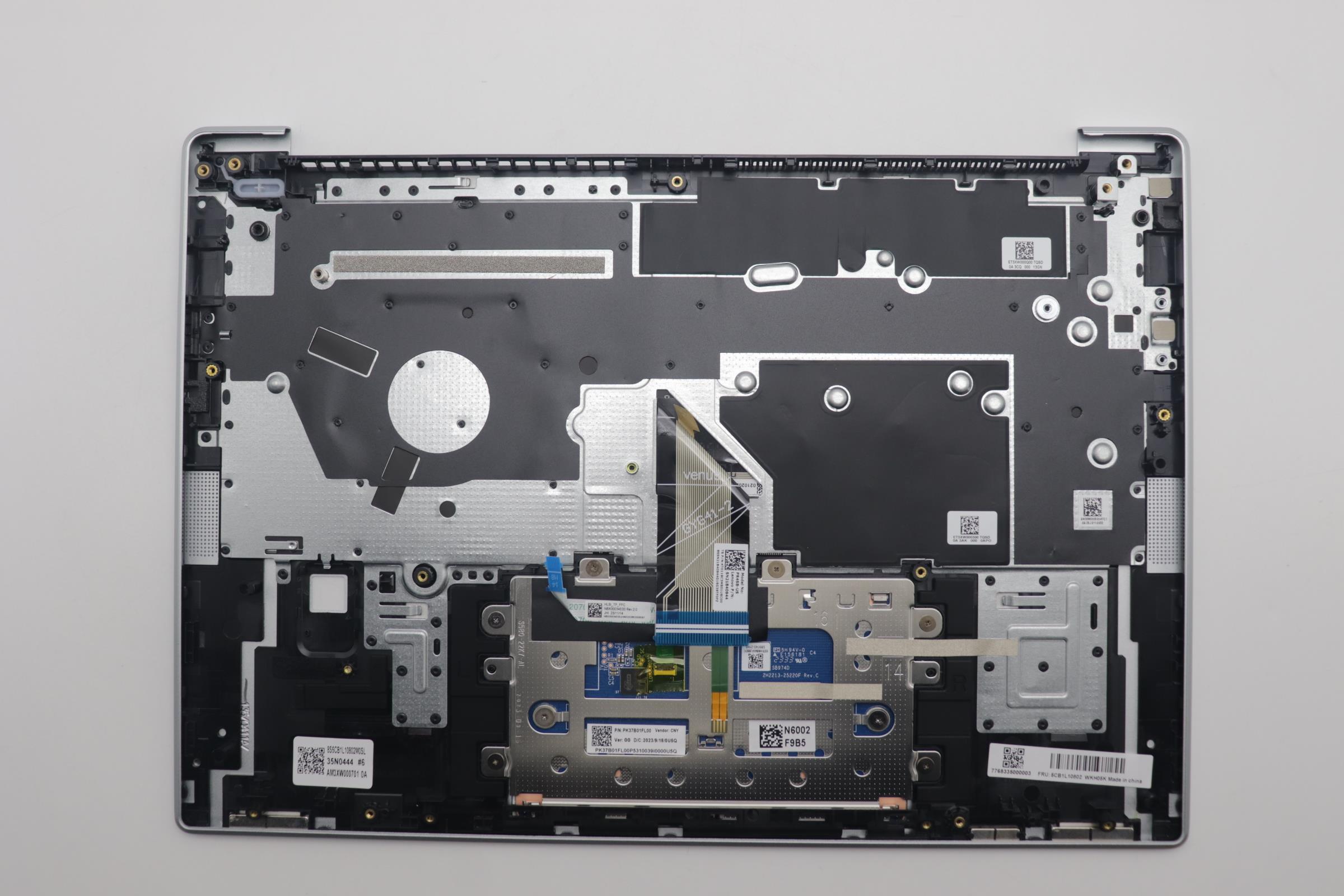 5CB1L10802 - Original Lenovo Keyboard with Upper Cover (Palmrest), English, 82XD, Fingerprint, CG, Backlight, AL
