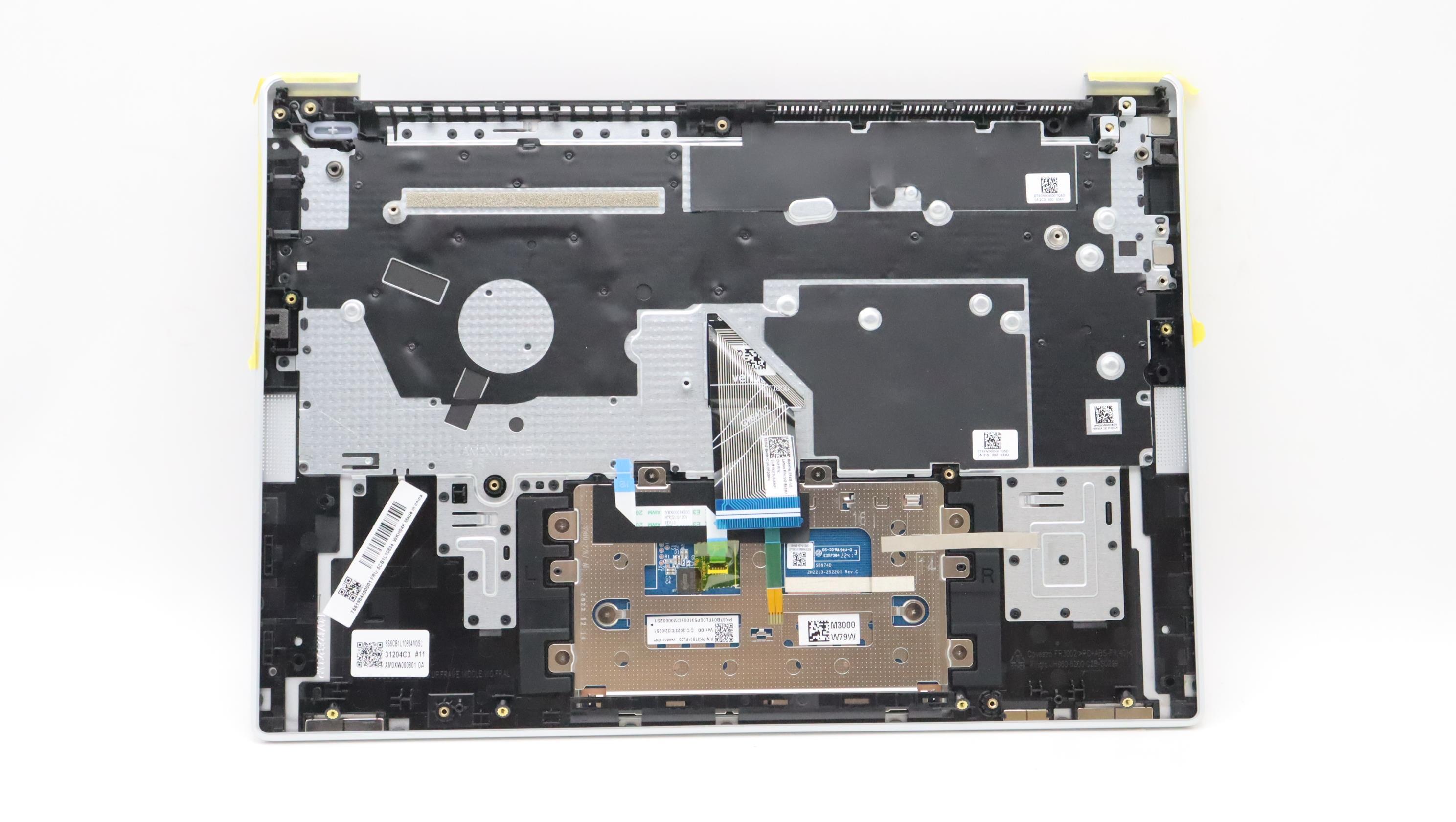 5CB1L10834 - Original Lenovo Keyboard with Palmrest (Cover), English, Cloud Grey, Backlight, Non_Fingerprint, 82XD