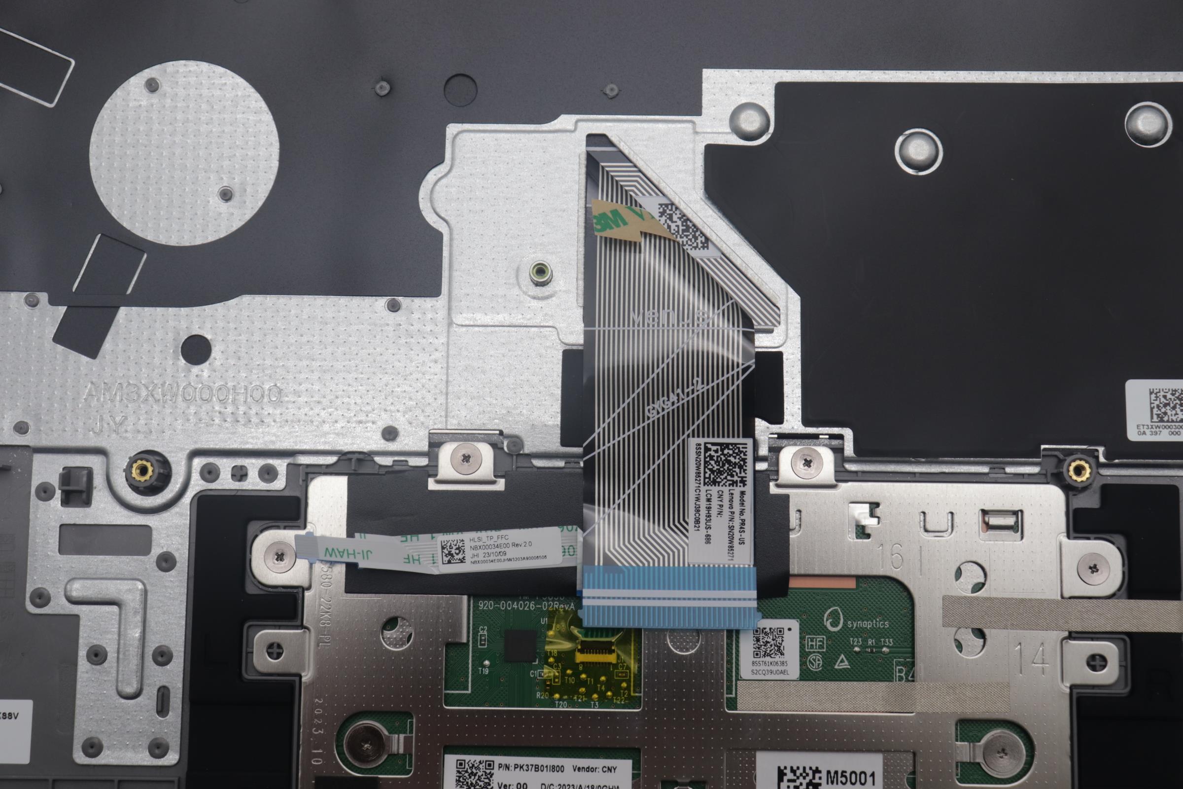 5CB1L10898 - Original Lenovo Keyboard with Upper Cover (Palmrest), English, 82XD, Non_Fingerprint, CG, No_Backlight, PL