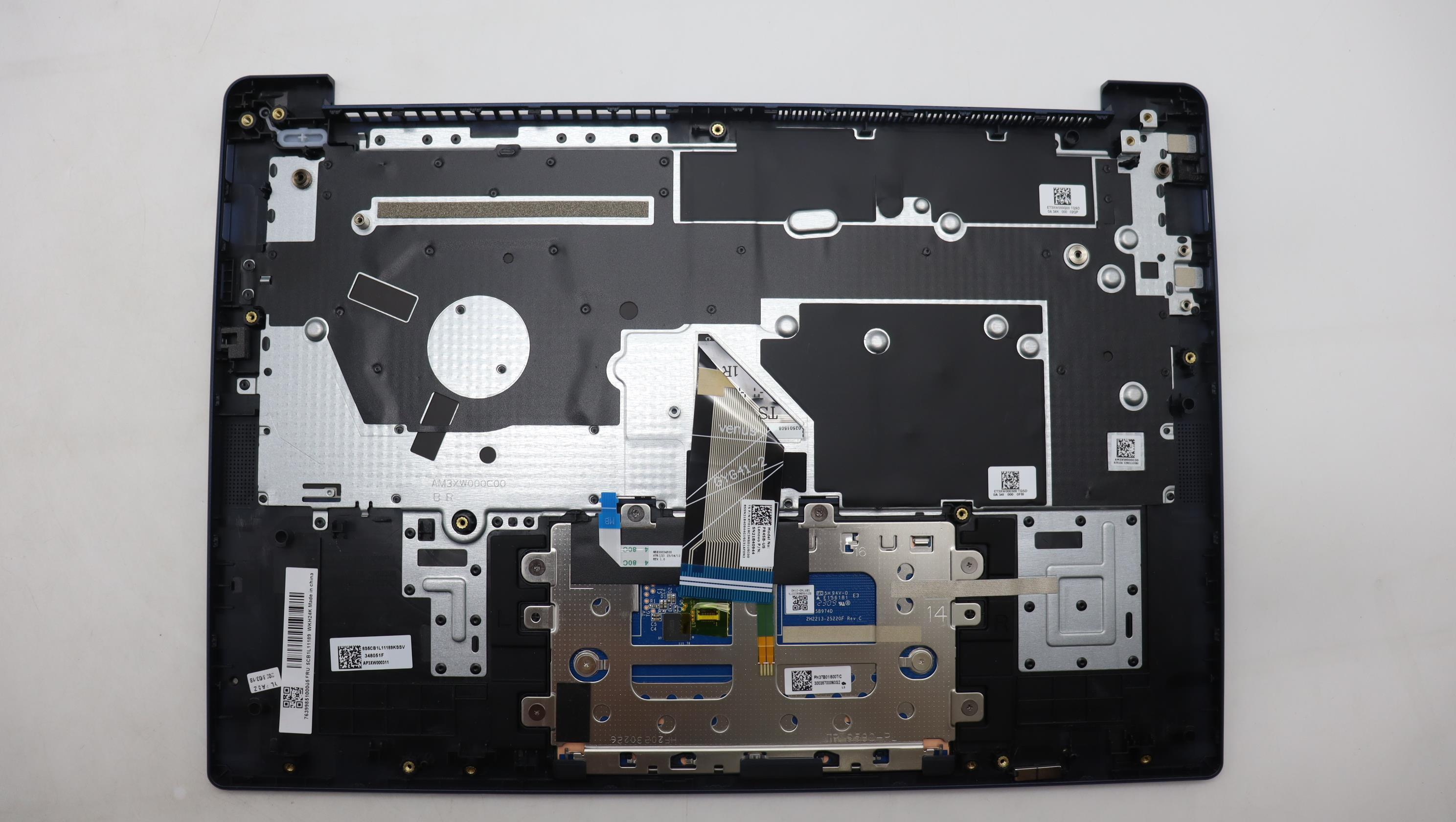 5CB1L11189 - Original Lenovo Keyboard with Palmrest (Cover), English, Abyss Blue, Backlight, Non_Fingerprint, 82XD
