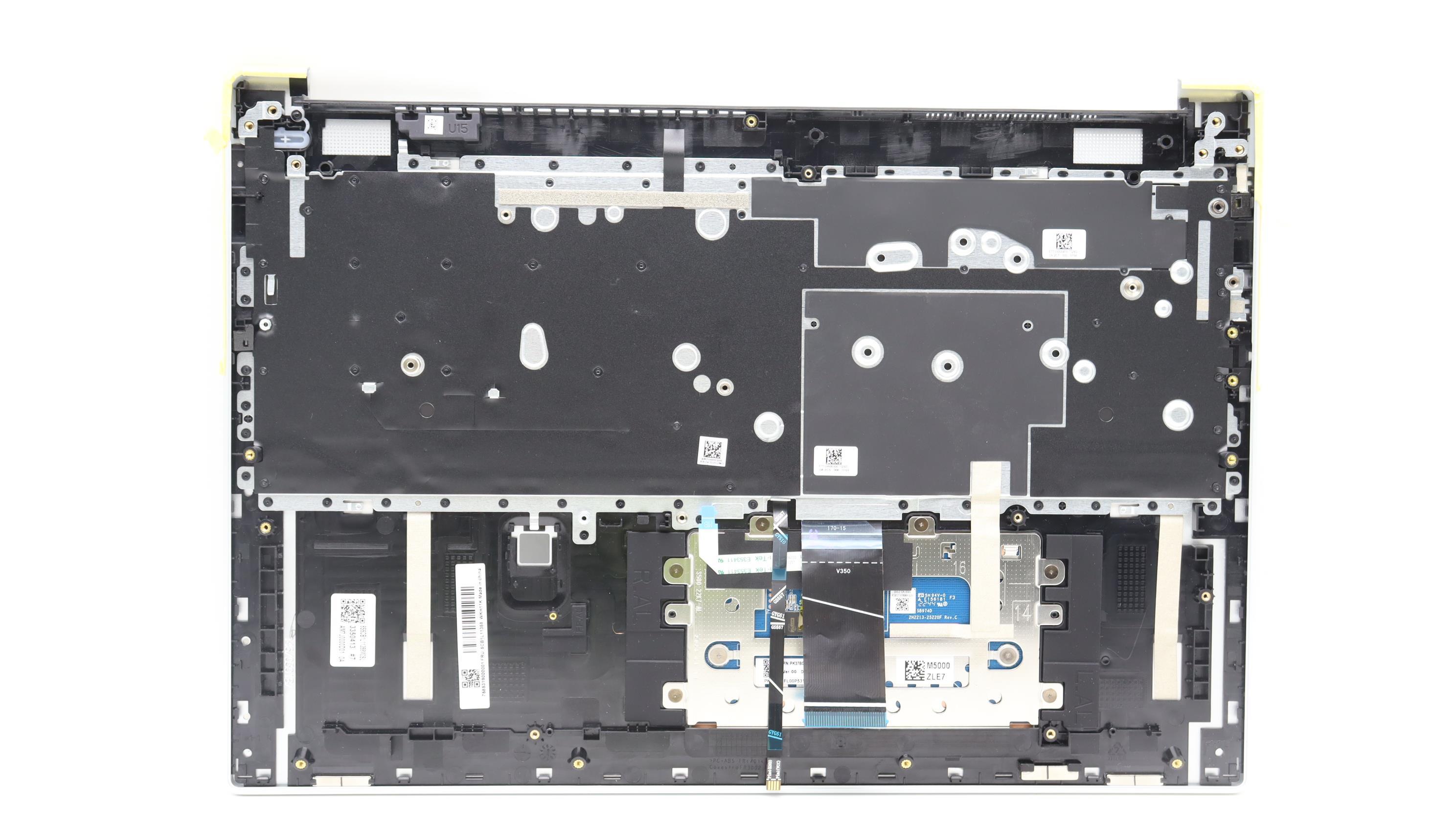 5CB1L11358 - Original Lenovo Keyboard with Palmrest (Cover), English, Cloud Grey, Backlight, Fingerprint, 82XF
