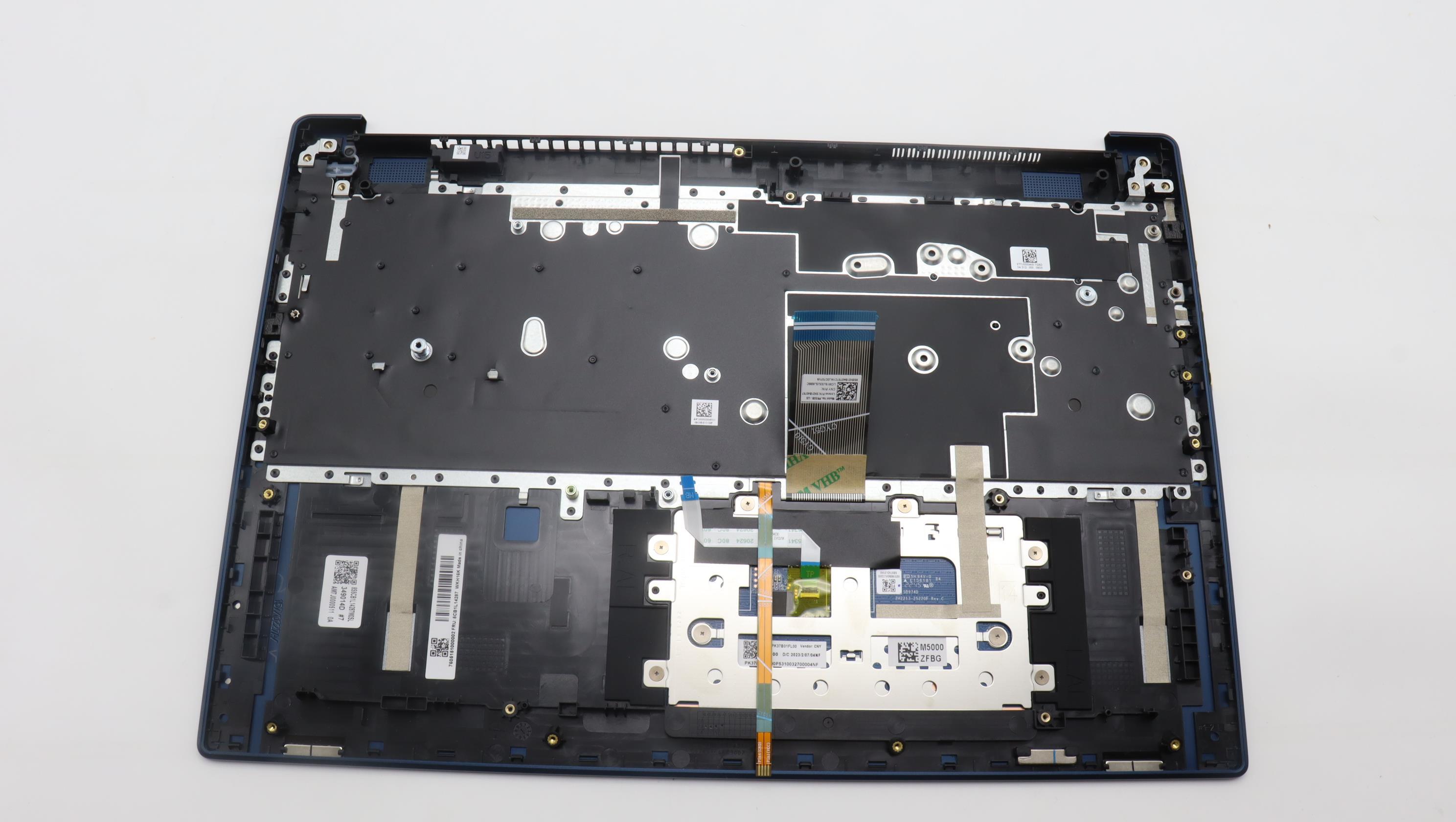 5CB1L14287 - Original Lenovo Keyboard with Palmrest (Cover), English, Abyss Blue, Backlight, Non_Fingerprint, 82XF