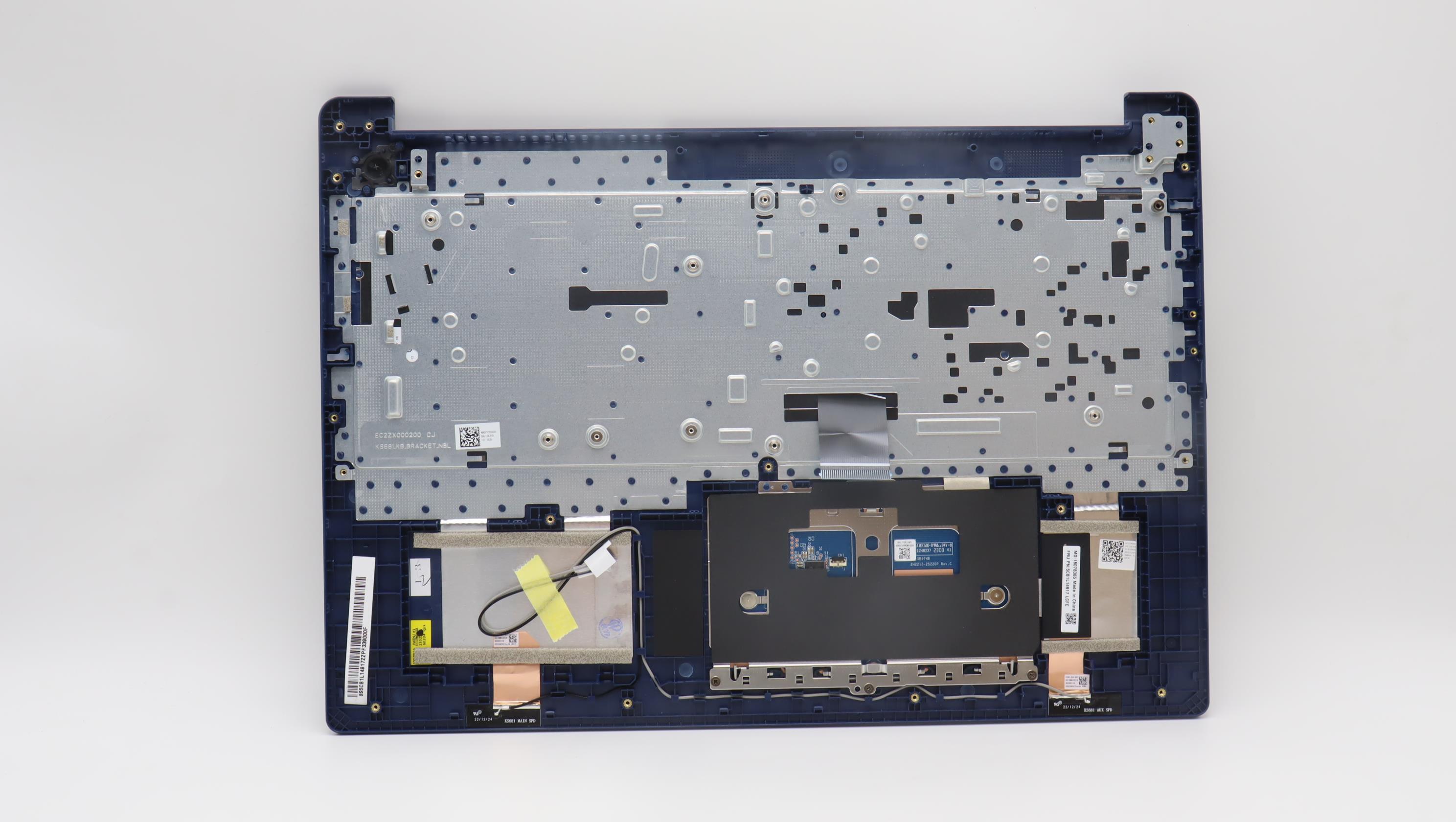 5CB1L14917 - Original Lenovo Keyboard with Palmrest (Cover), English, Abyss Blue, Non_Backlight, Non_Fingerprint, 82XR