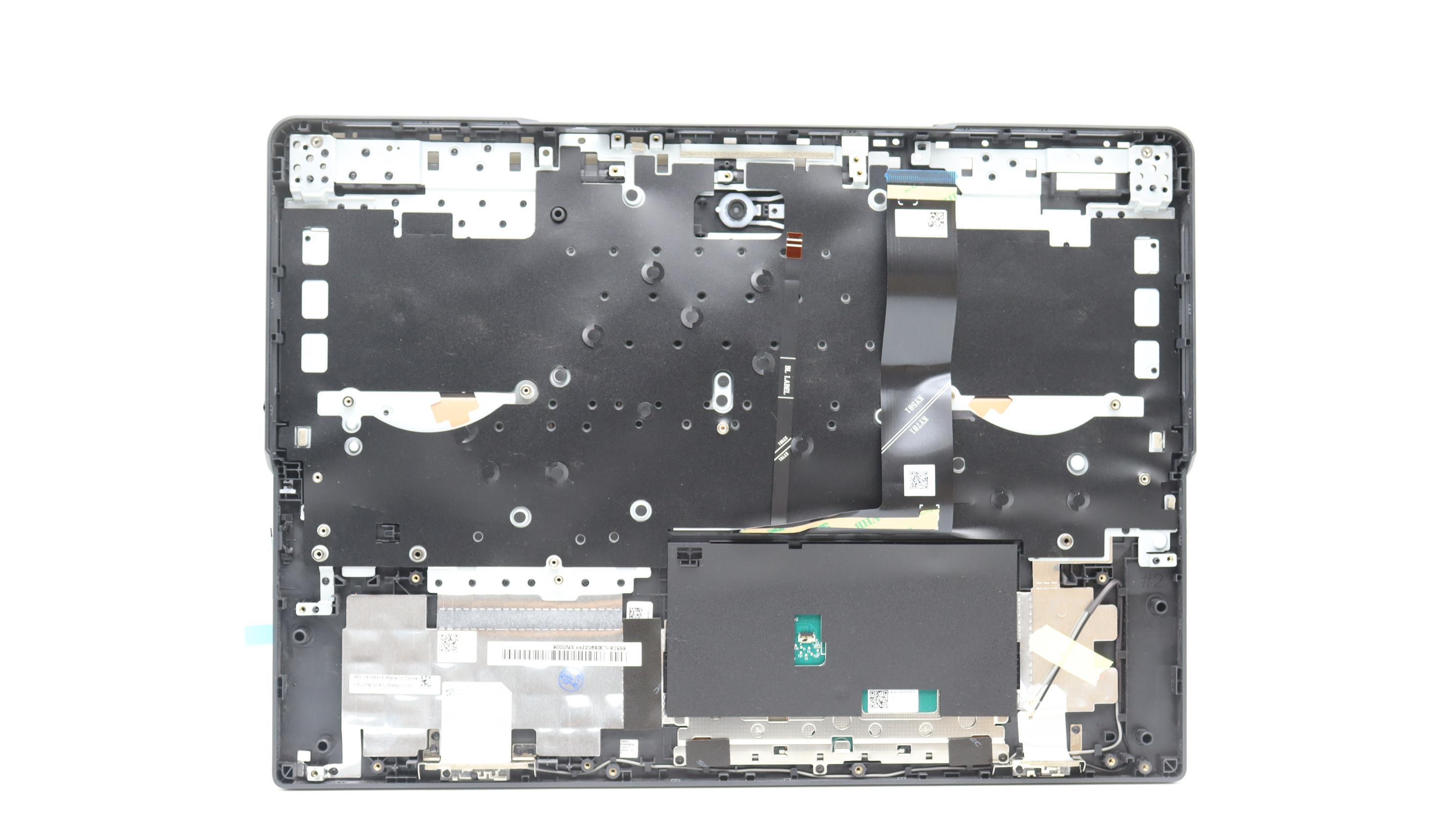 5CB1L30890 - Original Lenovo Keyboard with Palmrest (Cover), English, Onyx Grey, Backlight, 82WK