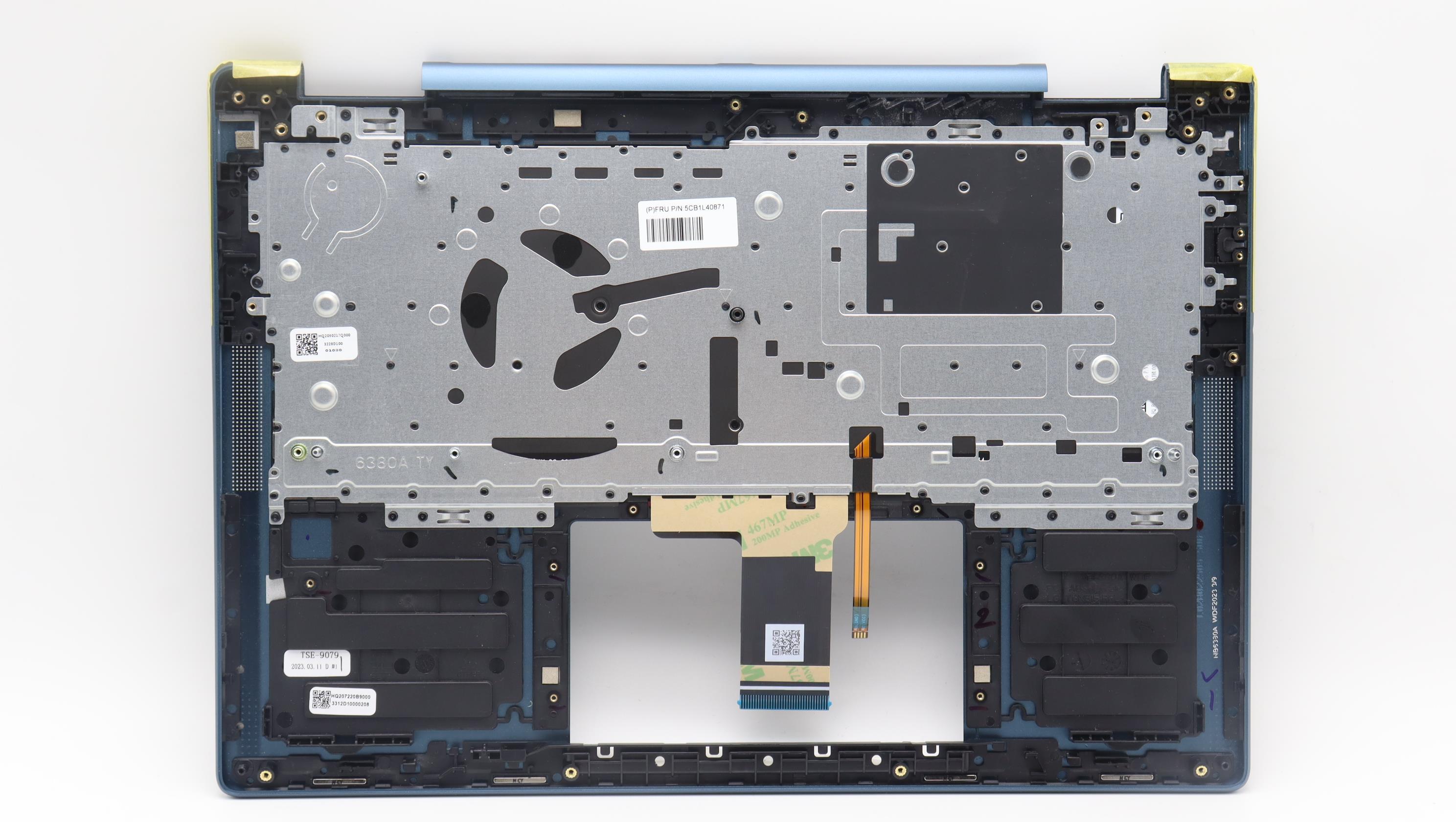 5CB1L40871 - Original Lenovo Keyboard with Palmrest (Cover), English, Tidal Teal, Non_Fingerprint, 82YL