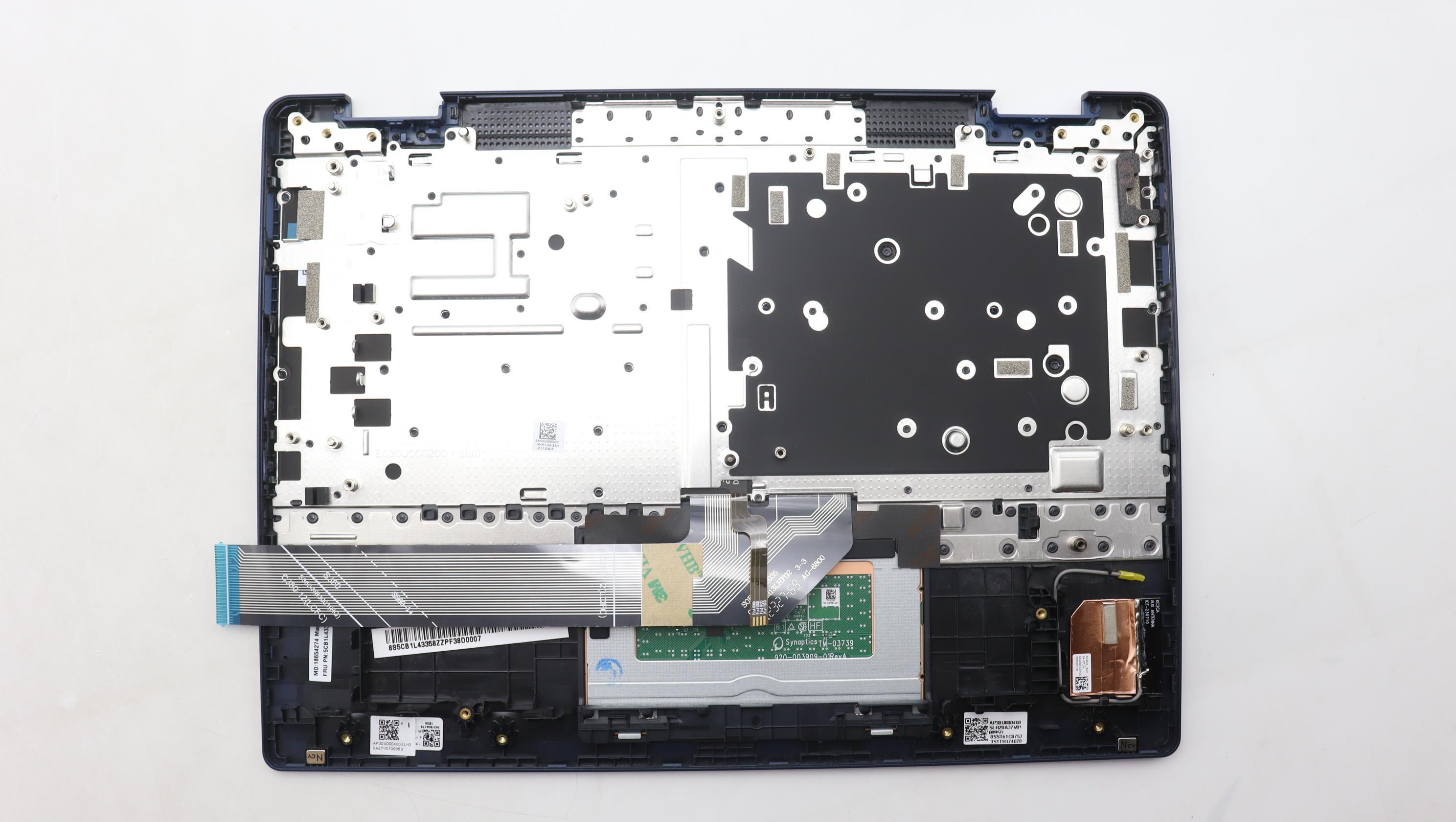 5CB1L43358 - Original Lenovo Keyboard with Palmrest (Cover), English, Abyss Blue, Backlight, 82XH