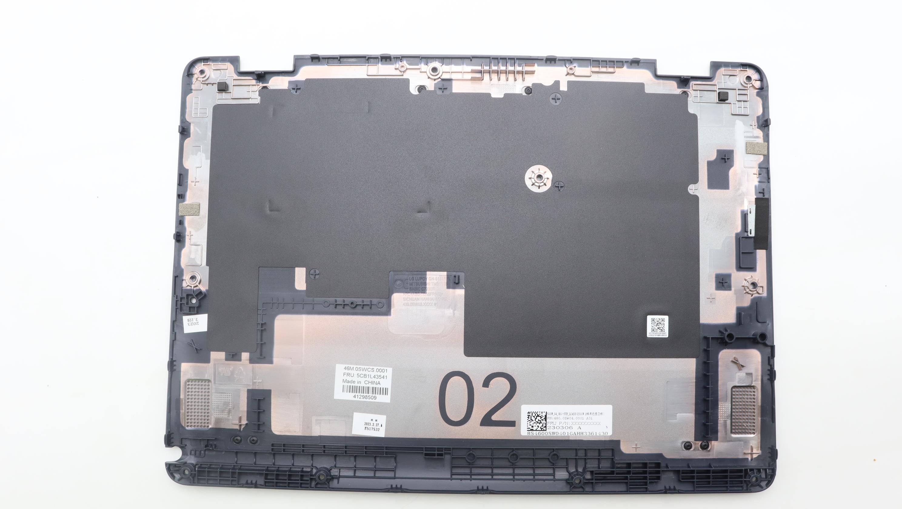 5CB1L43541 - Original Lenovo Bottom Cover (D COVER) Slate Grey 500W GEN 4