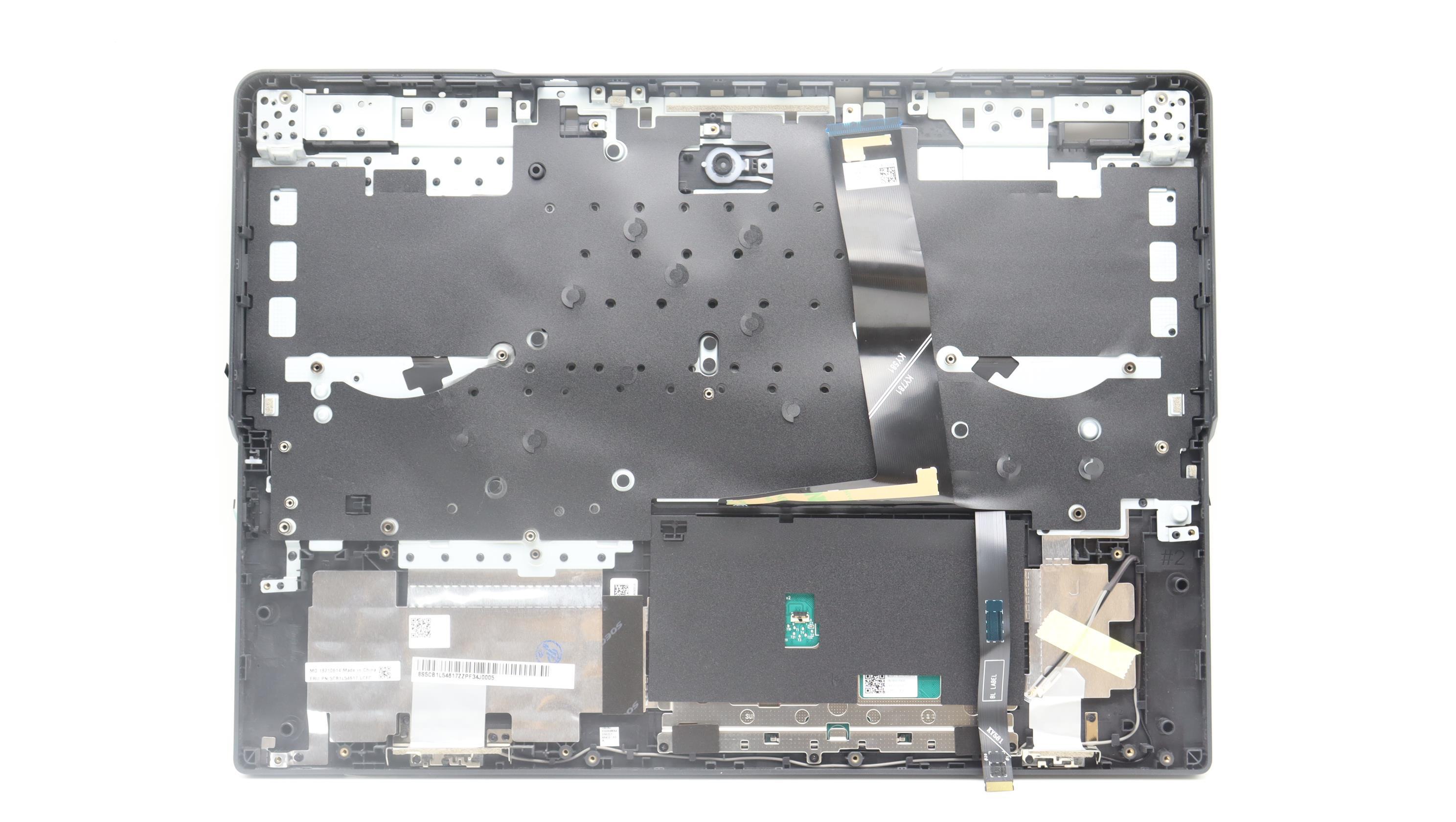 5CB1L54617 - Original Lenovo Keyboard with Palmrest (Cover), English, Onyx Grey, RGB Backlight, 82WM