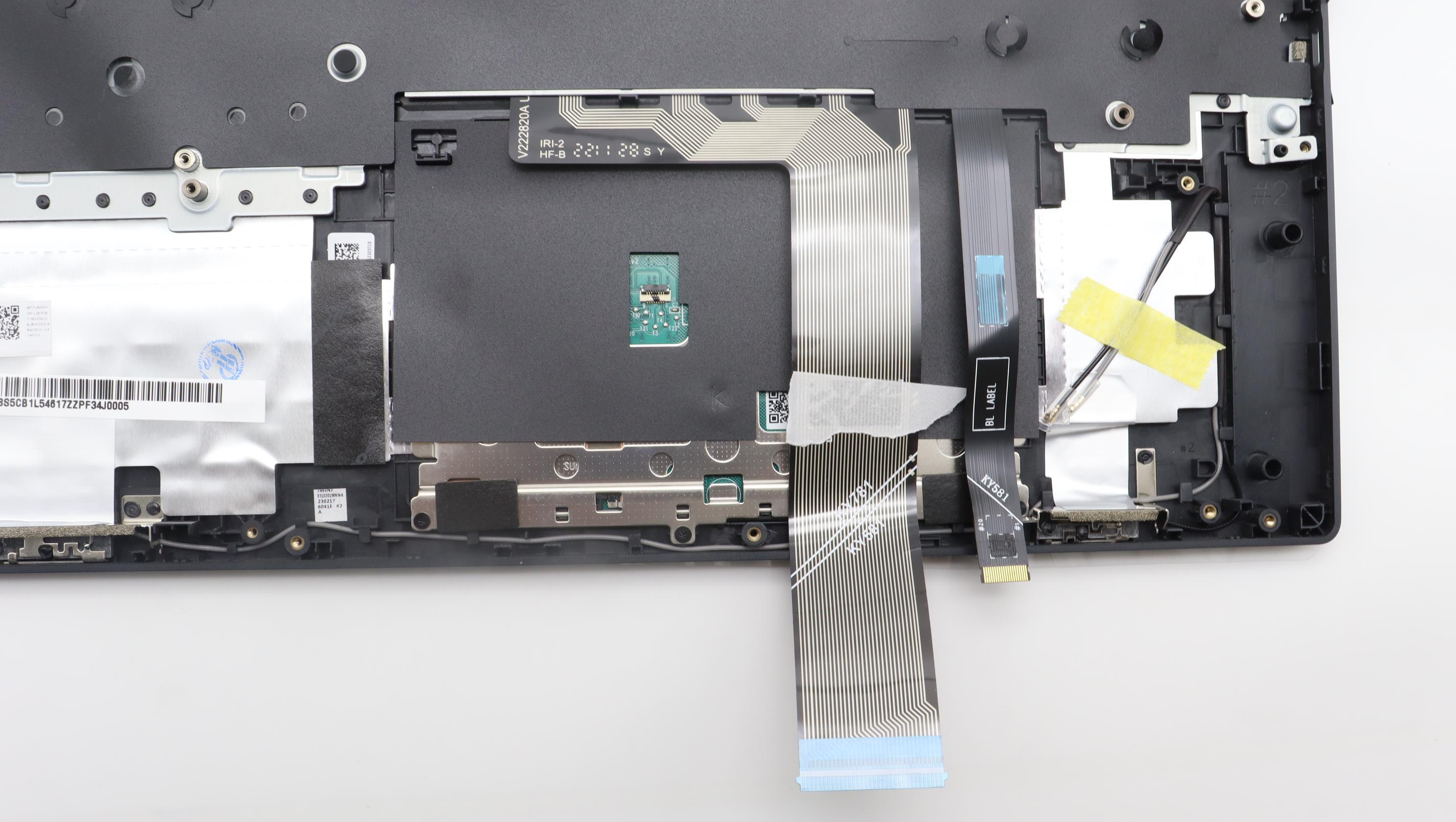 5CB1L54617 - Original Lenovo Keyboard with Palmrest (Cover), English, Onyx Grey, RGB Backlight, 82WM