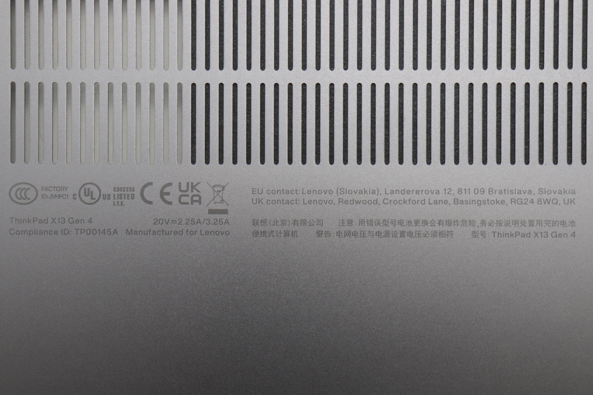 Lenovo Part  Original Lenovo COVER X13G4_D_COVER_S_WLAN_GRY_ASSY