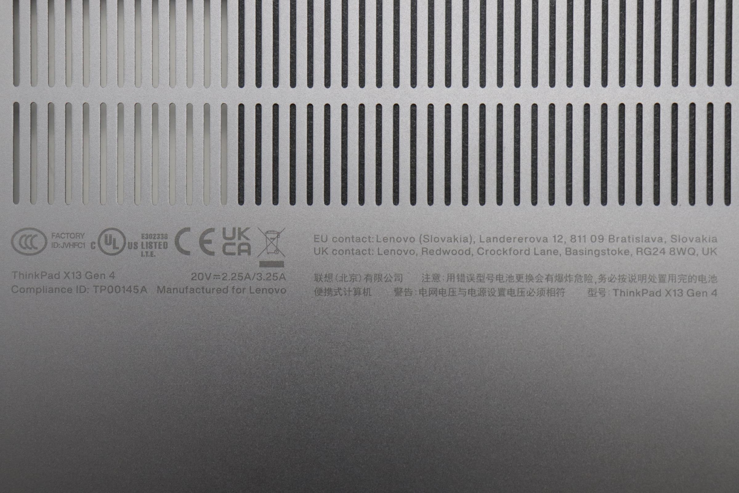 5CB1L57821 - Original Lenovo COVER X13G4_D_COVER_S_WLAN_GRY_ASSY