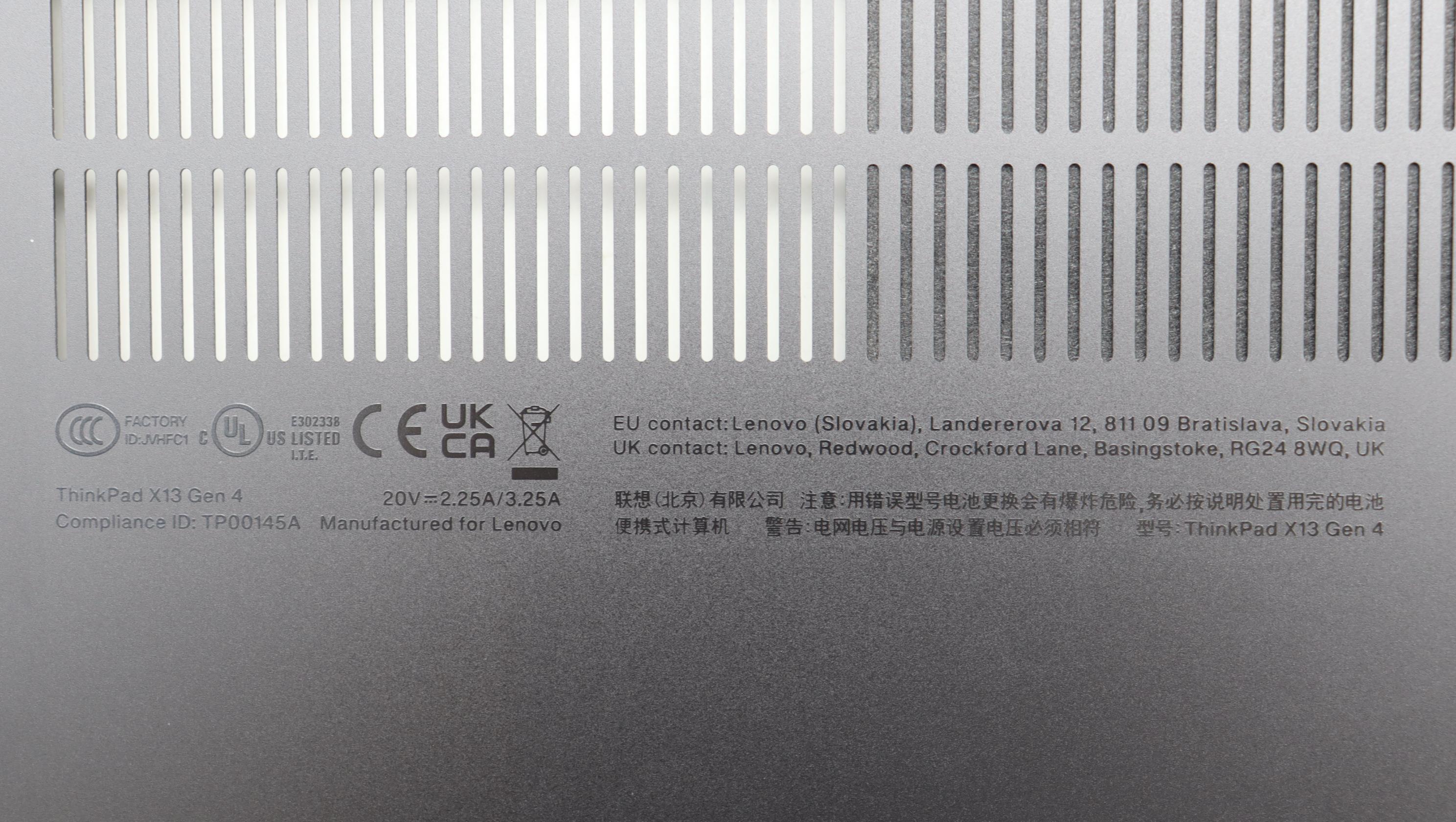 Lenovo Part  Original Lenovo COVER X13G4_D_COVER_D_WLAN_BLK_ASSY