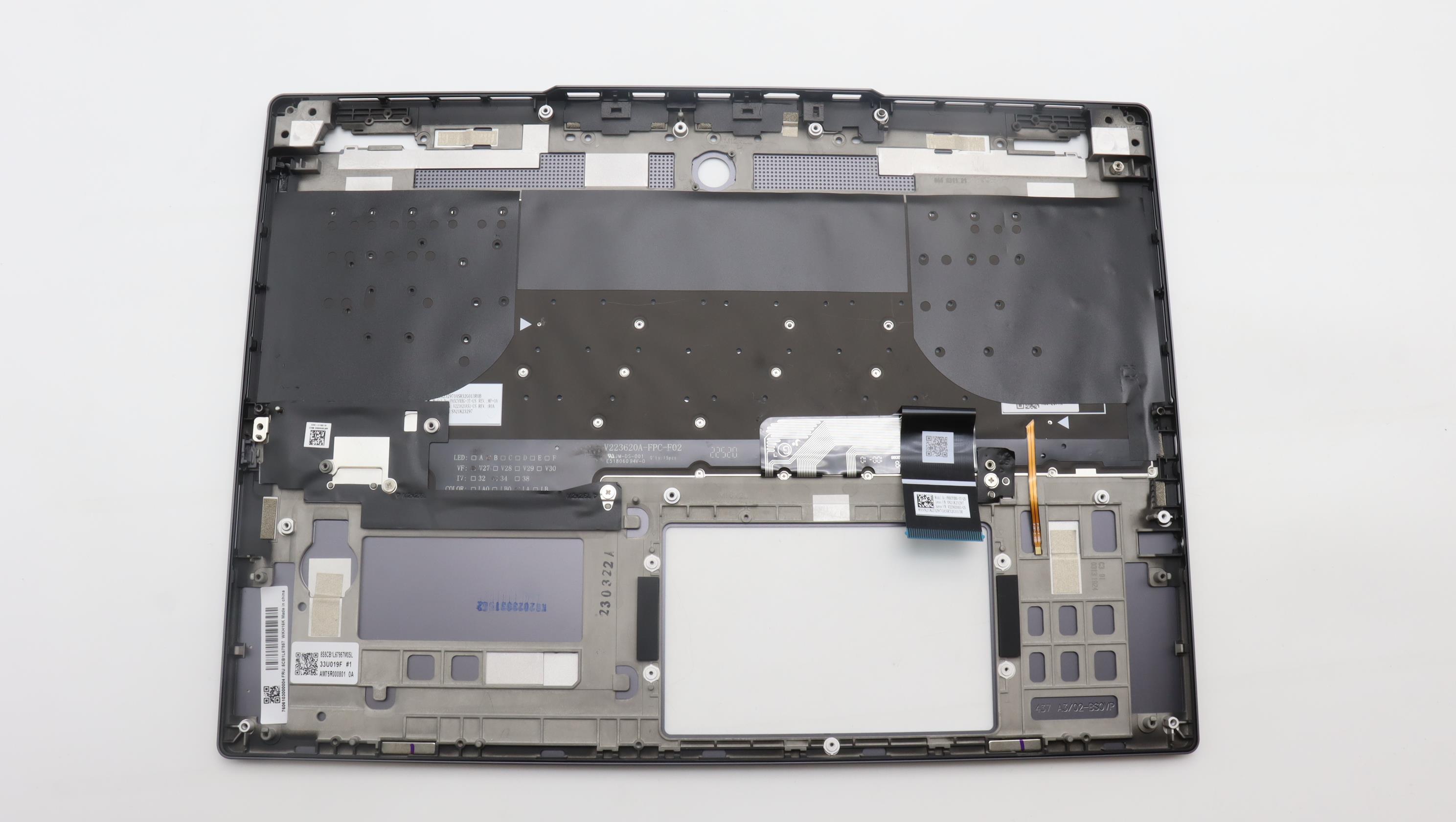 5CB1L67957 - Original Lenovo Keyboard with Upper Cover (Palmrest), English, 82Y3, BLWH