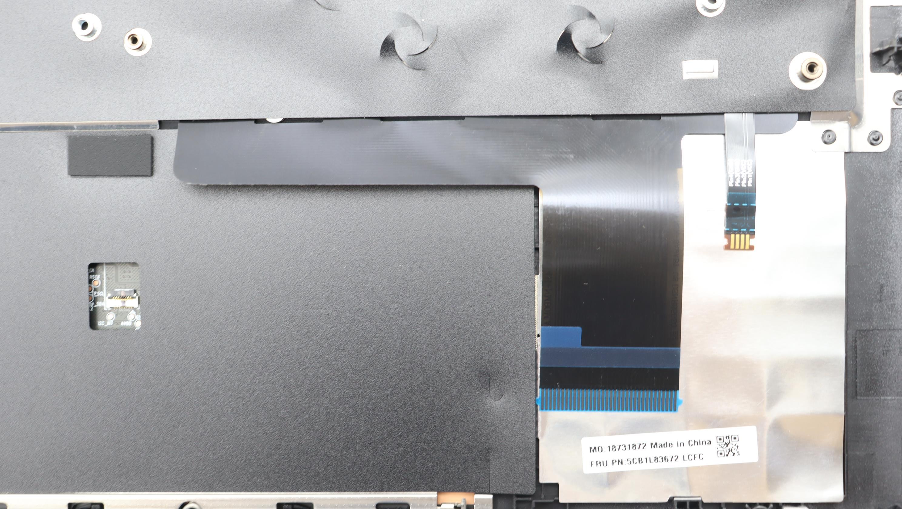 5CB1L83672 - Original Lenovo Keyboard with Palmrest (Cover), English, Slate Grey, Backlight, Fingerprint, 82Y5