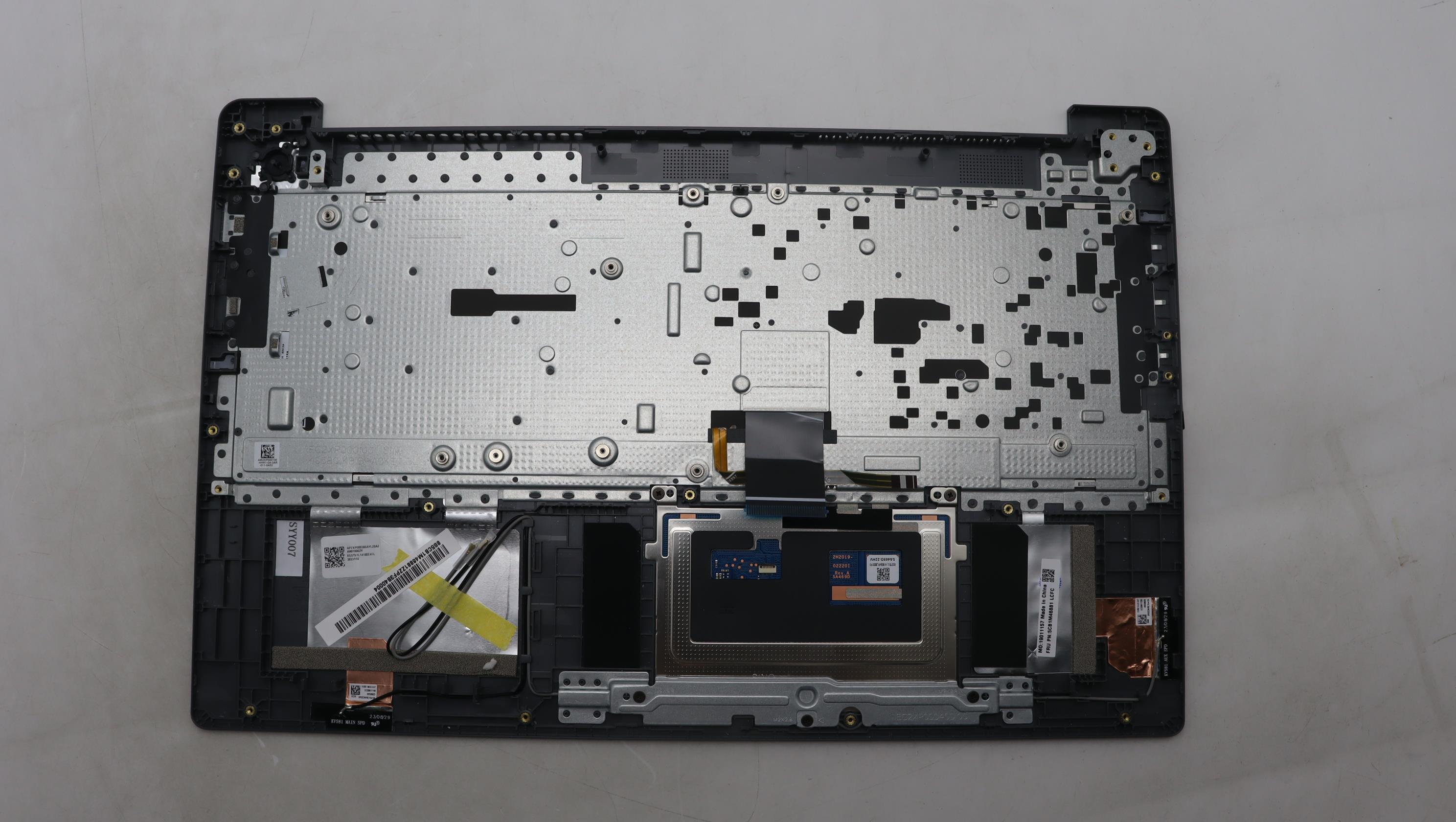 5CB1M46881 - Original Lenovo Keyboard with Palmrest (Cover), English, Arctic Grey, Backlight, 83EM