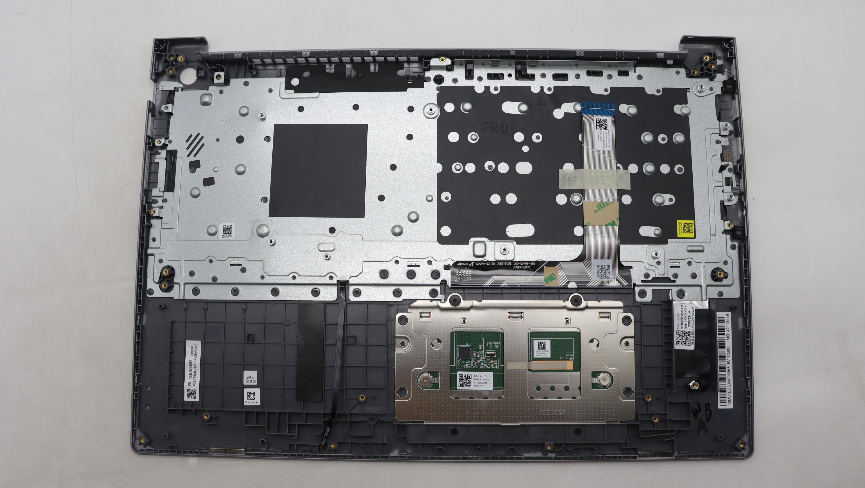 5CB1M48397 - Original Lenovo Keyboard with Palmrest (Cover), English, Arctic Grey, Backlight, 21KK
