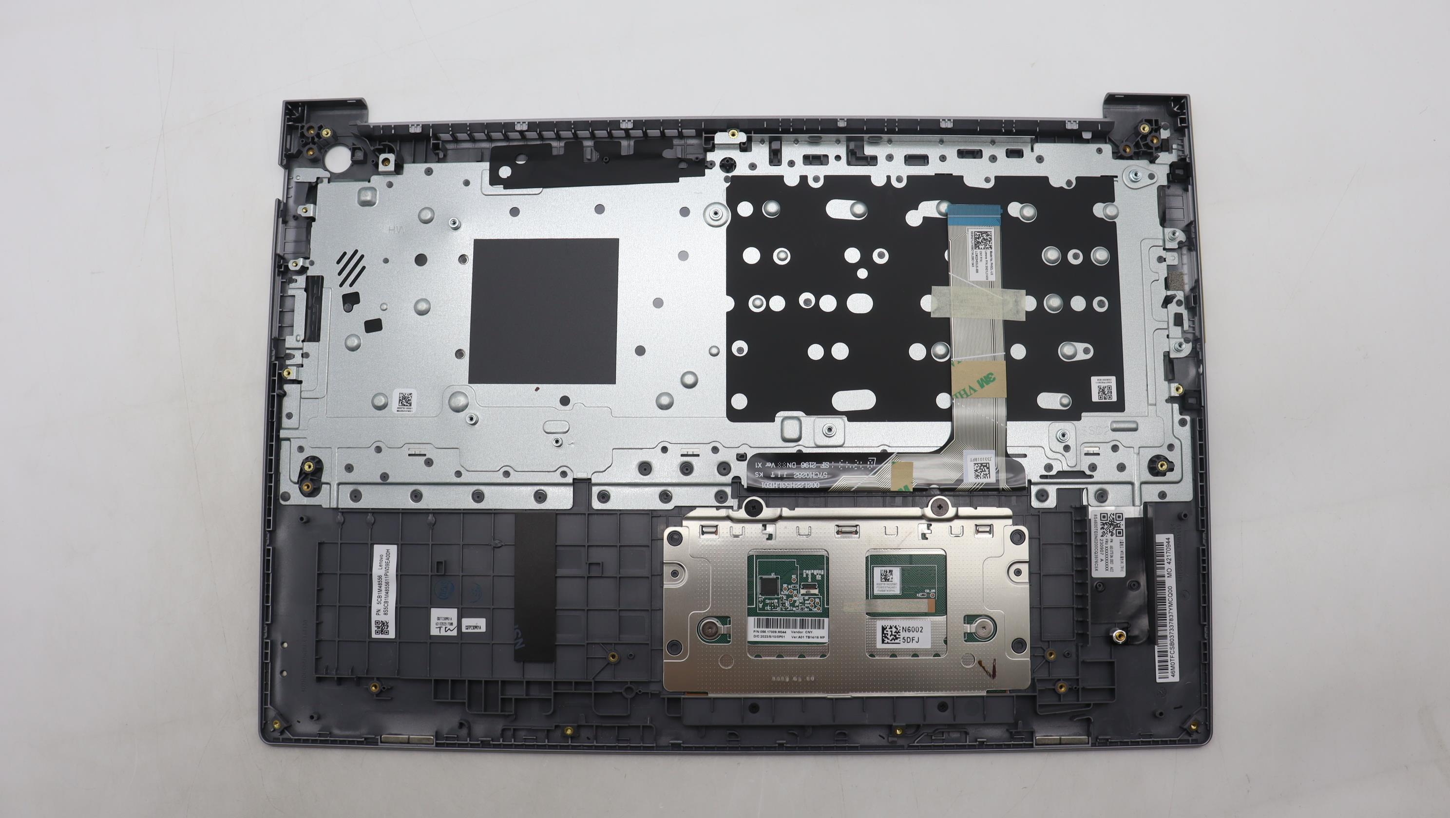 5CB1M48556 - Original Lenovo Keyboard with Palmrest (Cover), English, Arctic Grey, Non_Backlight, 21KH